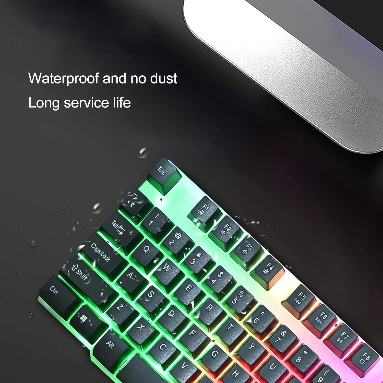 104 Key Colorful Lighting Keyboard Mouse Set (2 Pc Set) - Image 6