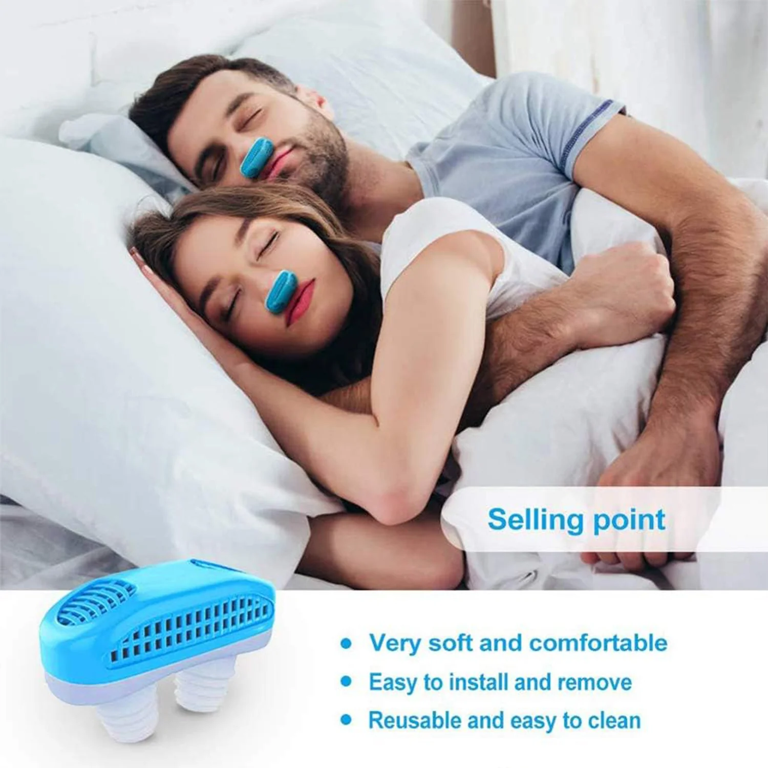 2 in 1 Anti-Snoring & Air Purifier Nose Clip Device (1 Pc / With Plastic Case) - Image 7