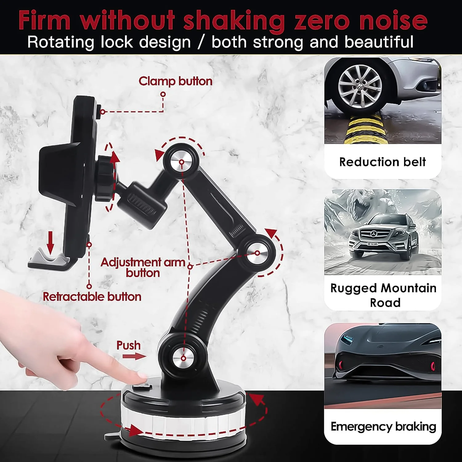 360° Rotation Car Phone Holder Mount (1 Pc) - Image 5