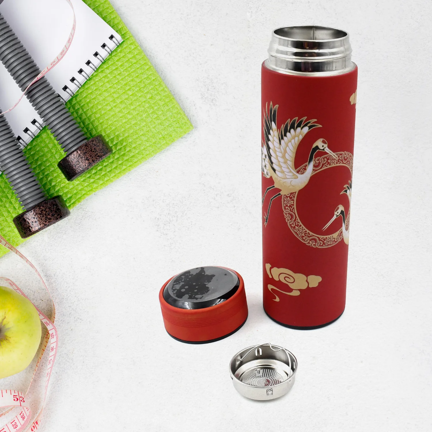 Printed Smart Vacuum Insulated Water Bottle with LED Temperature Display (1 Pc / 500 ML Approx / Multicolor) - Image 4