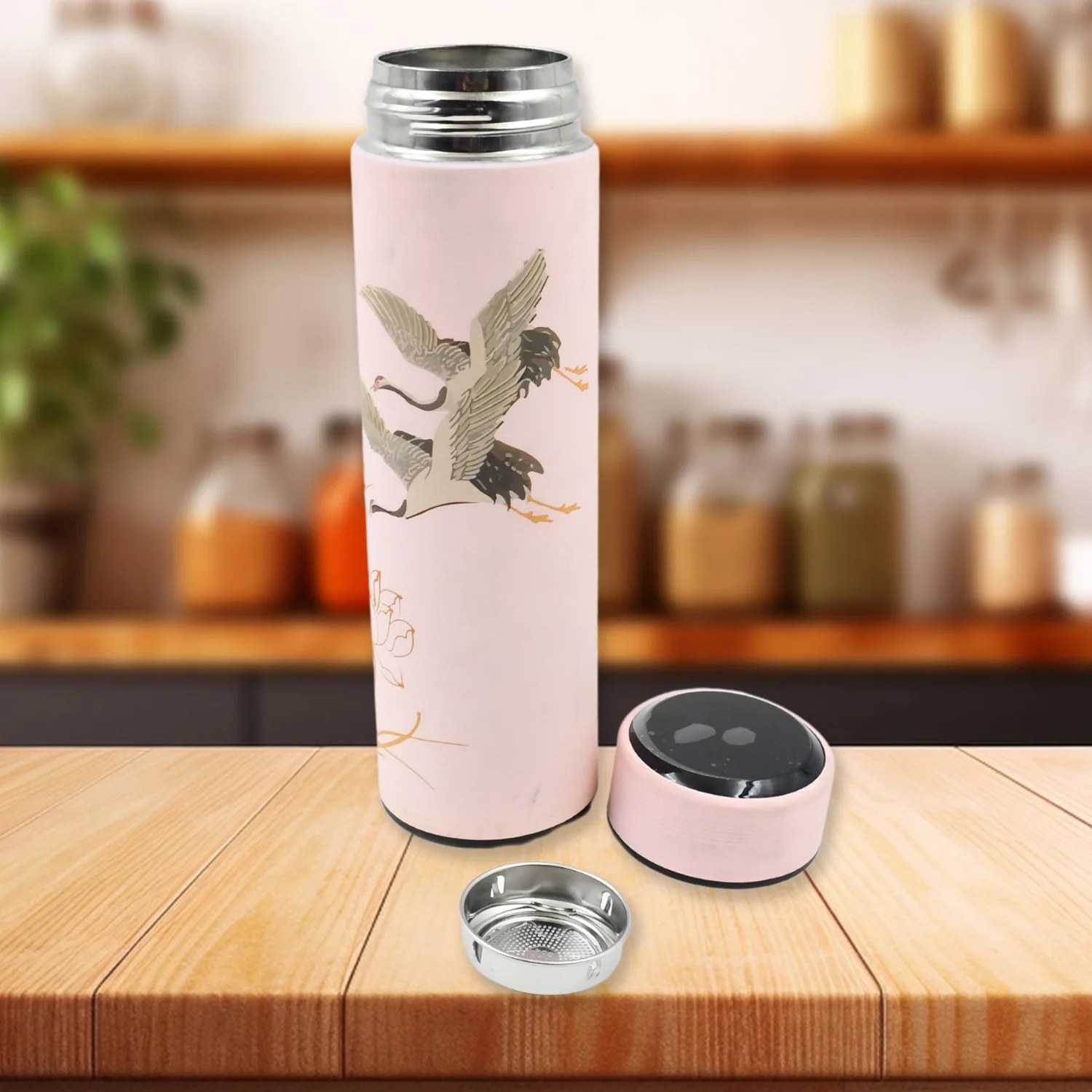 Printed Smart Vacuum Insulated Water Bottle (1 Pc / 500 ML Approx / Multicolor) - Image 3
