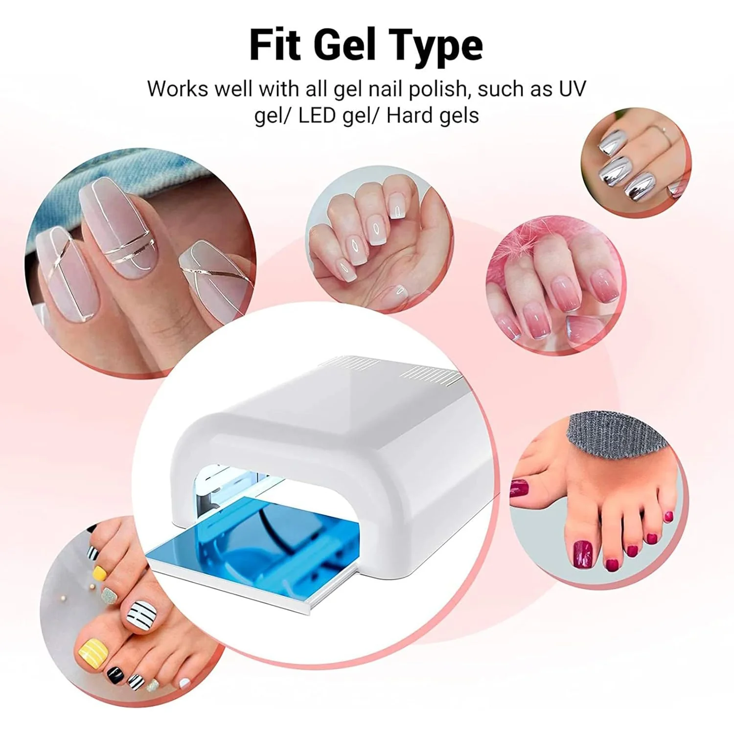 LED UV Lamp Nail Dryer Gel Nail Lamp Nail Polish Curing Lamp (1 Pc / Mix Design) - Image 7