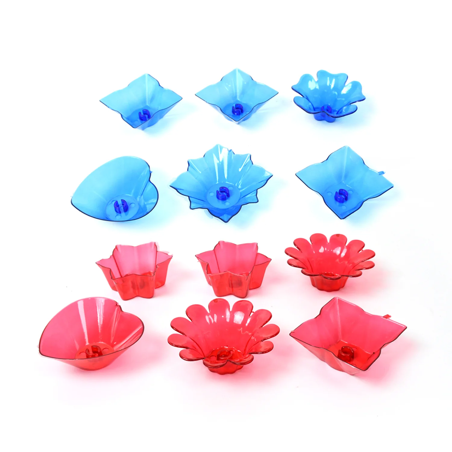 Reflection Diya Combo Plastic Candle Cup with Multi Shape, Diwali (12 Pcs Set) - Image 5