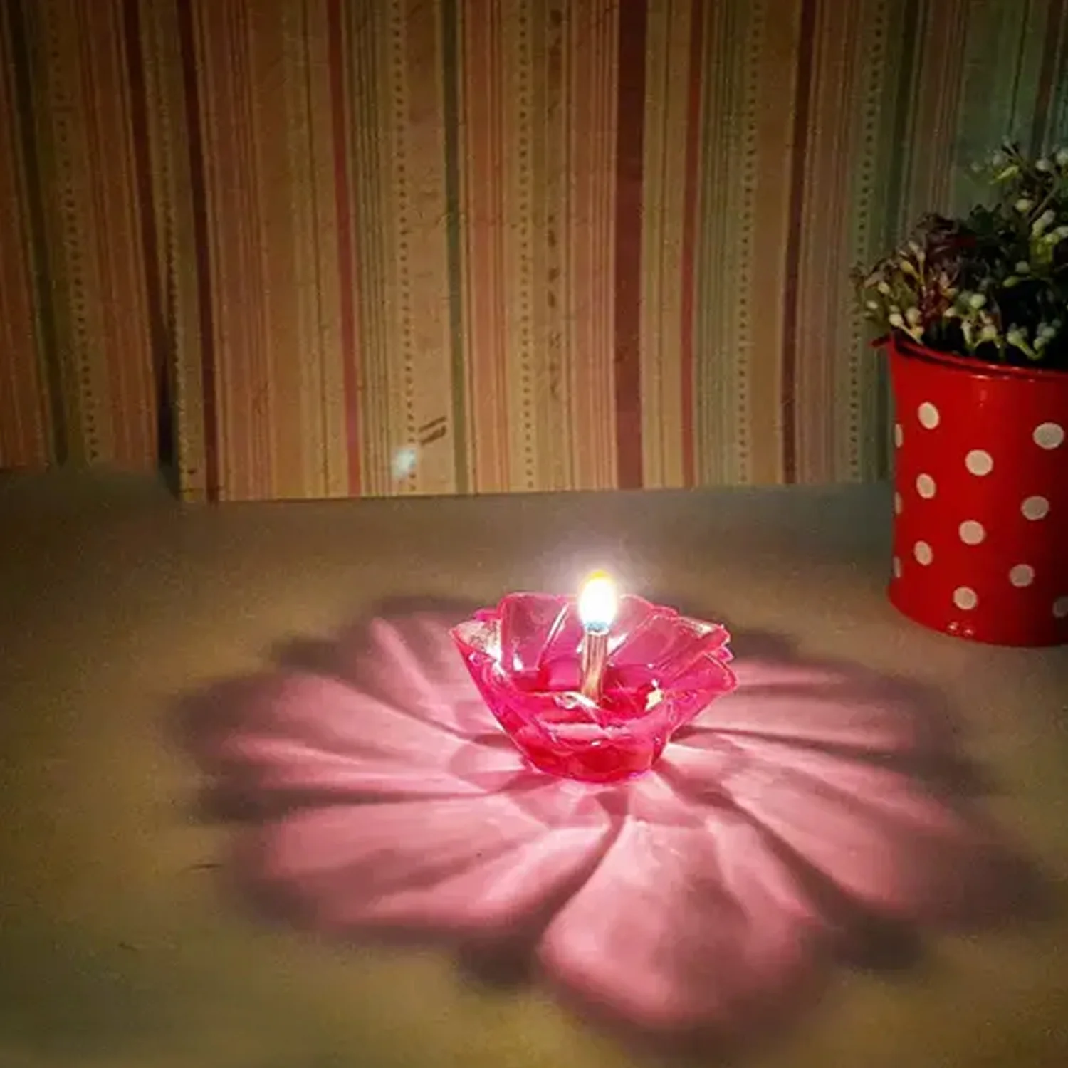 Reflection Diya Combo Plastic Candle Cup with Multi Shape, Diwali (12 Pcs Set) - Image 8