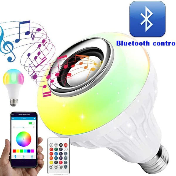 Wireless Bluetooth Sensor 12W Music Multicolor LED Bulb with Remote Controller - Image 5