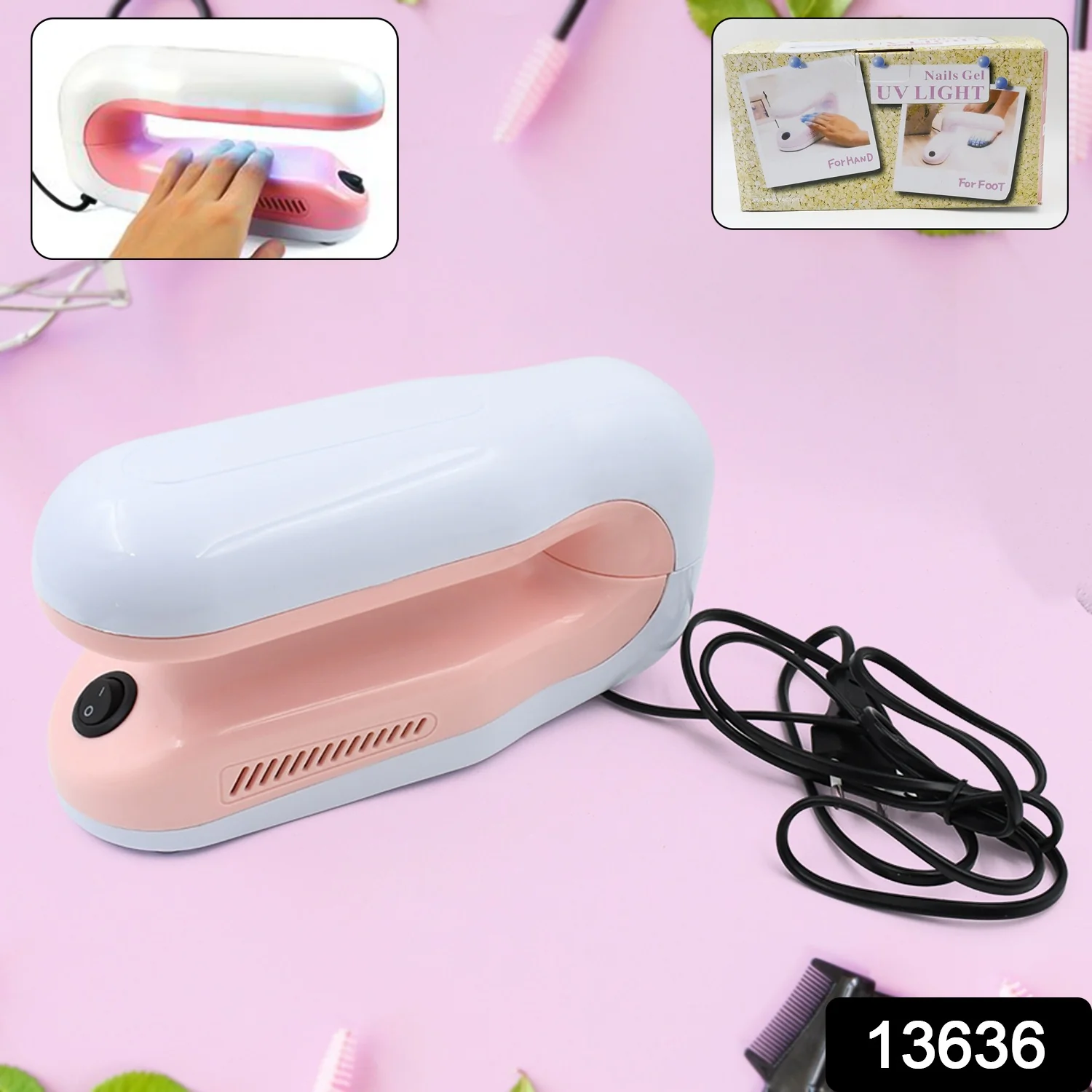 Professional Nail Art Nails Gel UV Lamp, Support 360-Degree Rotation (1 Pc) - Image 2