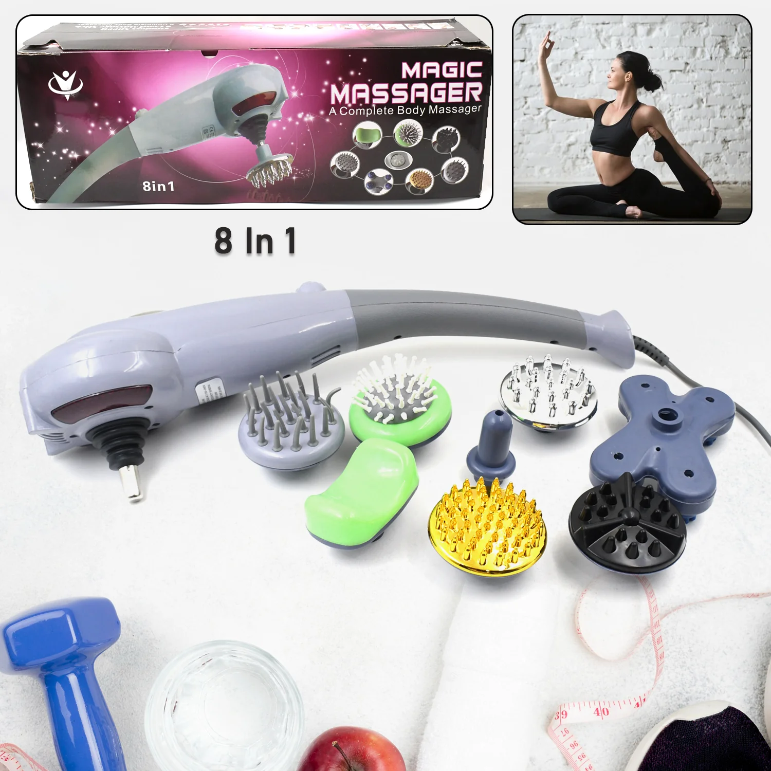 Electric 8 In 1 Full Body Massager, Magic Massager (1 Set) - Image 8