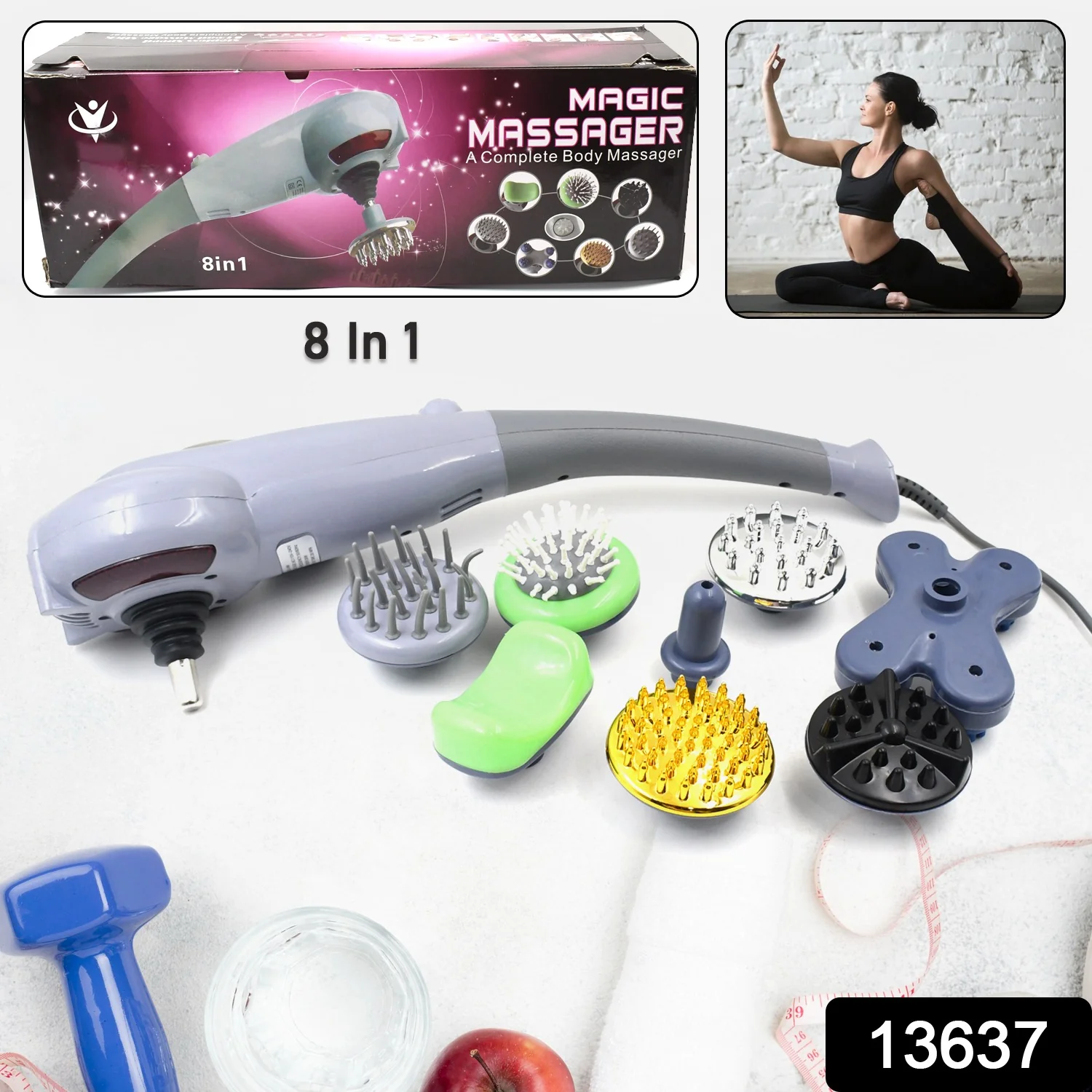 Electric 8 In 1 Full Body Massager, Magic Massager (1 Set) - Image 9