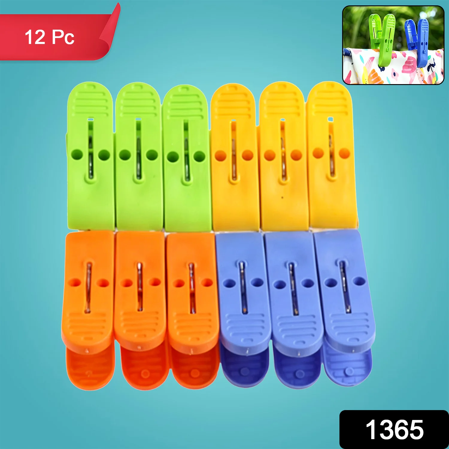 Plastic Cloth Clips for cloth Dying cloth clips (multicolour) - Image 2