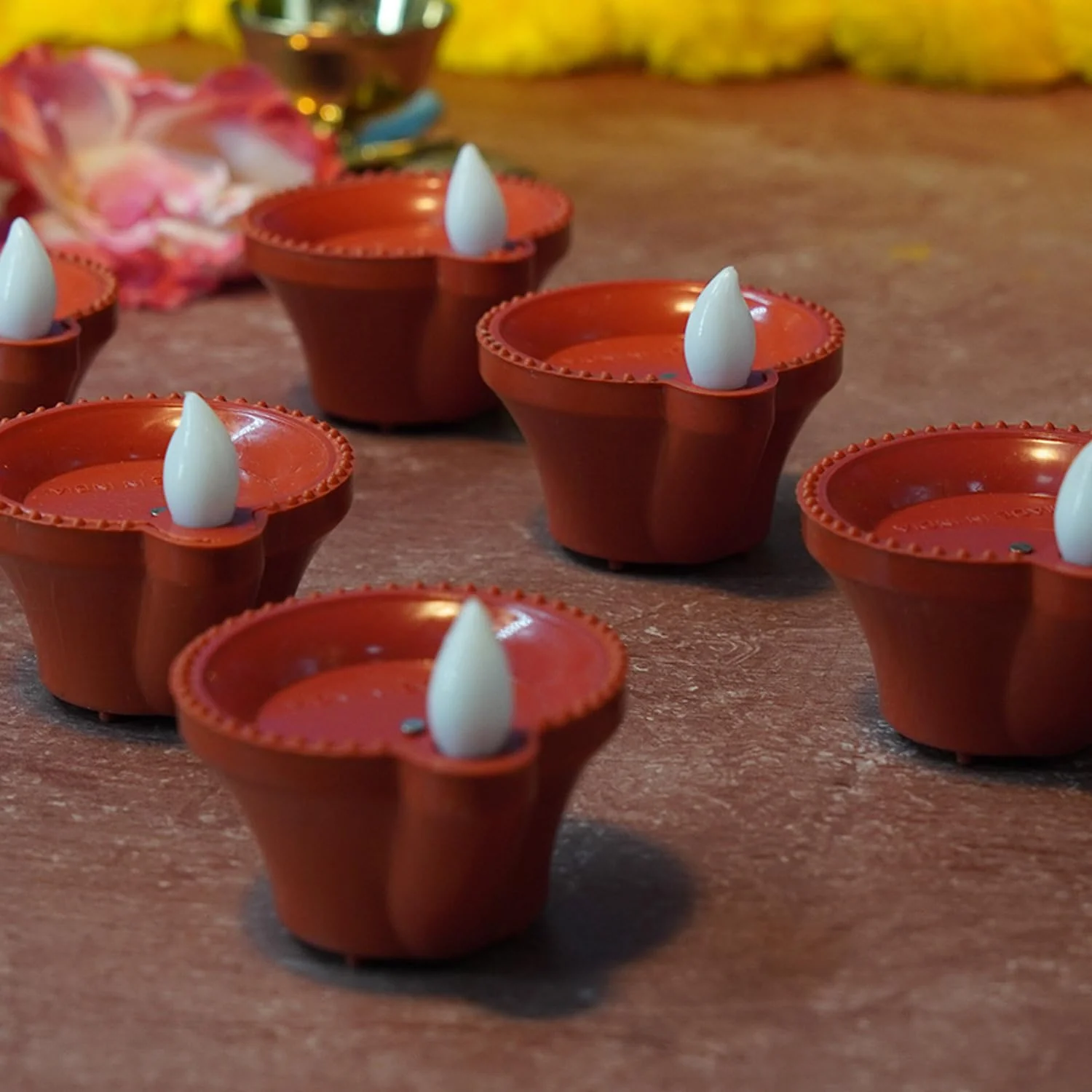 Water Sensor Diyas for Diwali Decoration, Diwali (12 Pcs Set) - Image 4