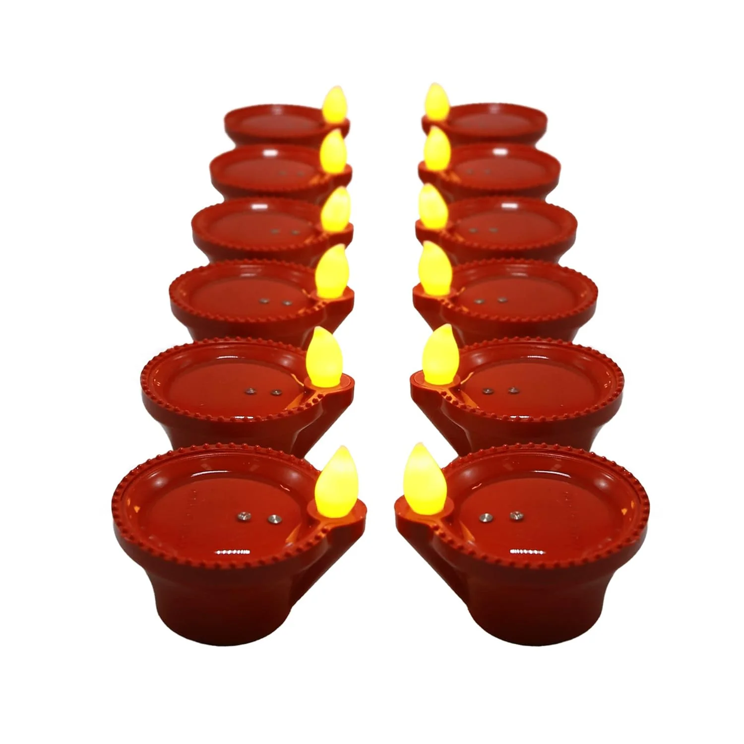 Water Sensor Diyas for Diwali Decoration, Diwali (12 Pcs Set) - Image 5