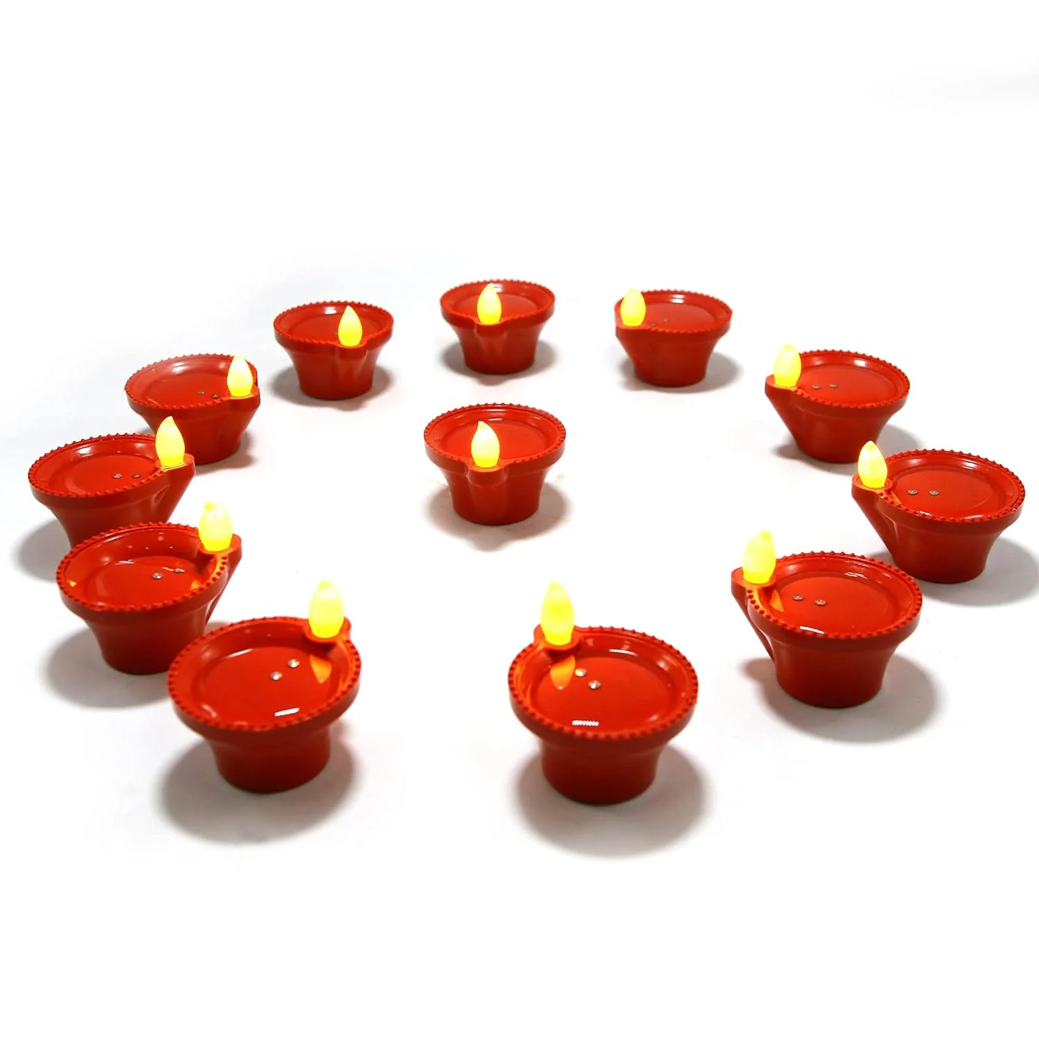Water Sensor Diyas for Diwali Decoration, Diwali (12 Pcs Set) - Image 7