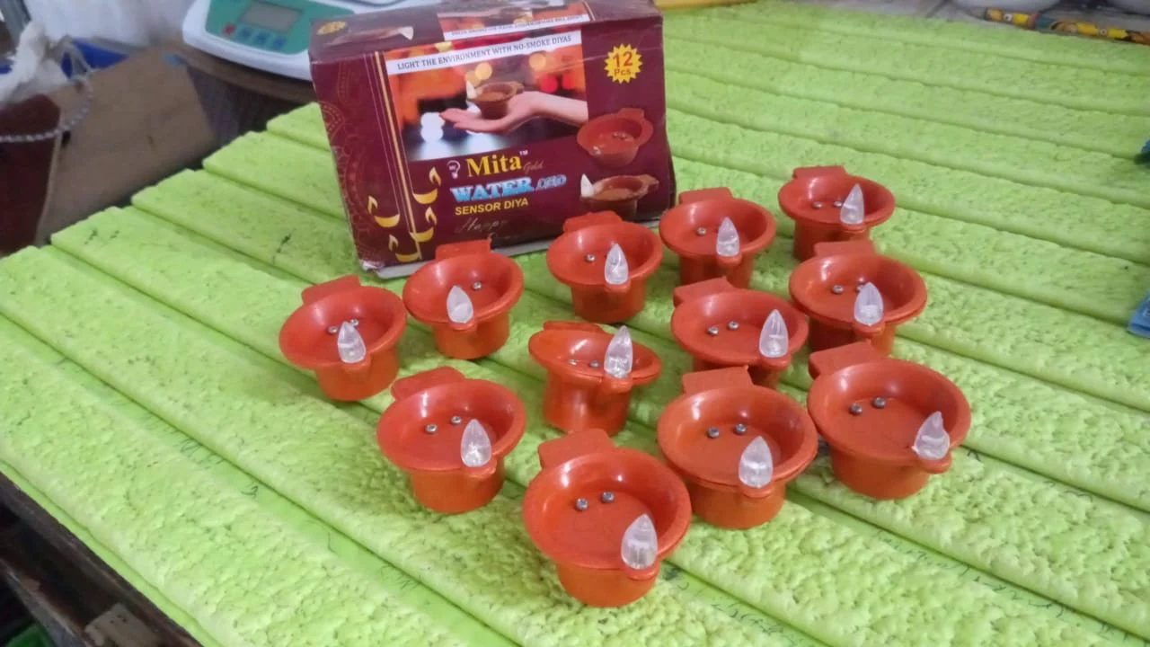 Water Sensor Diyas for Diwali Decoration, Diwali (12 Pcs Set) - Image 9