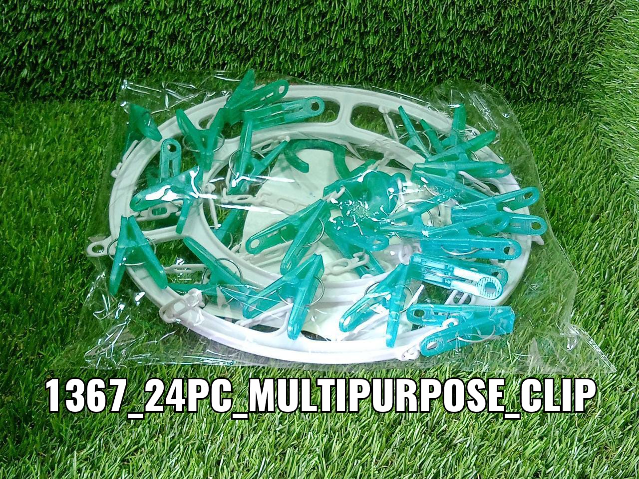 Plastic Round Cloth Drying Stand Hanger with 24 Clips (Multicolour) - Image 12