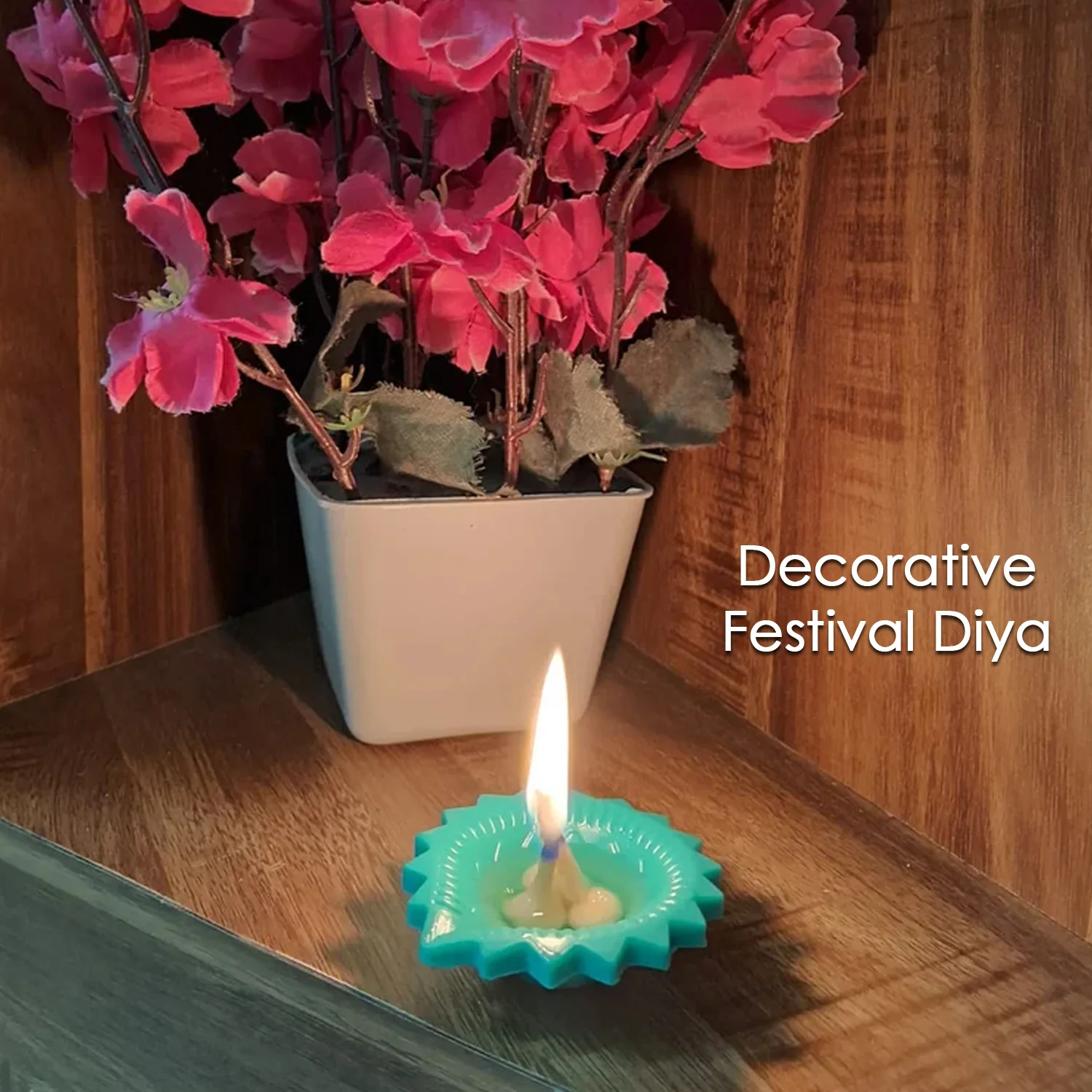 Silicone Diya for Diwali Attractive Design Colourful Diya Combo, Diwali (12 Pcs Set) - Image 3