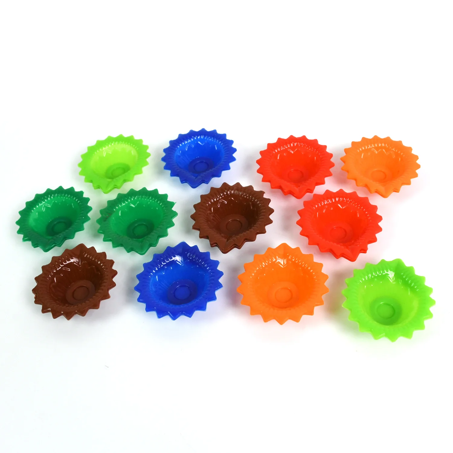 Silicone Diya for Diwali Attractive Design Colourful Diya Combo, Diwali (12 Pcs Set) - Image 5