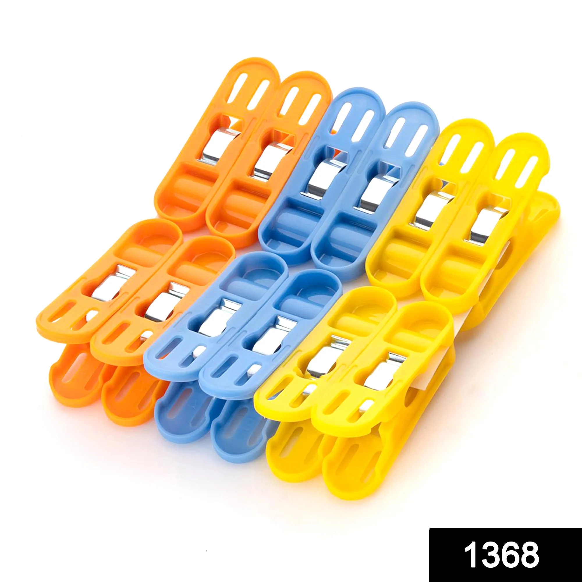 Cloth Drying Non-Slip Light Plastic Clips  (Multicolour) (Pack of 12) - Image 2