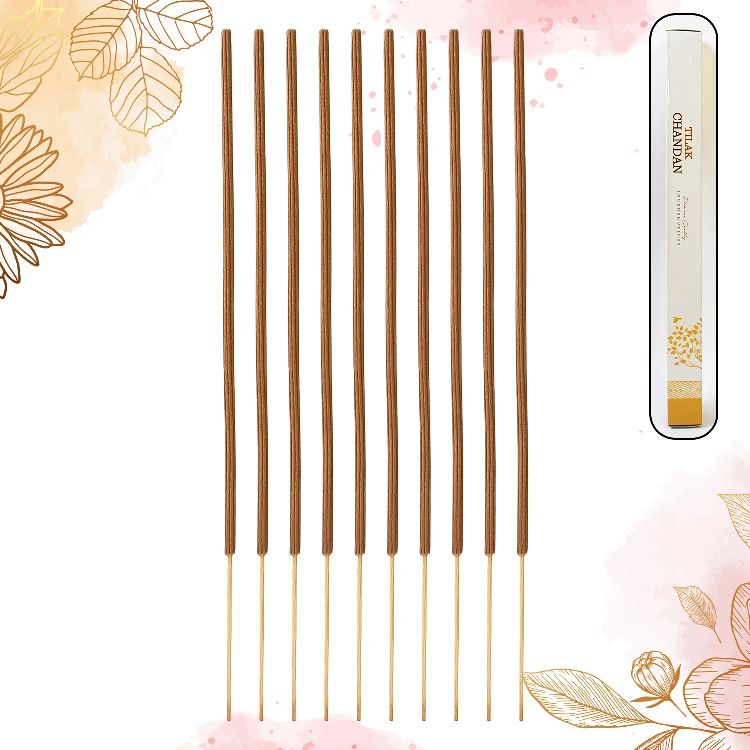 Premium Incense Sticks / Agarbatti for Everyday Use for Home, Office, Meditation and Pooja for Puja, &amp; Other Festive Occassions, Agarbatti (10 Pcs Sticks / 40 Cm / Stand not included / Mix Flavor) - Image 10