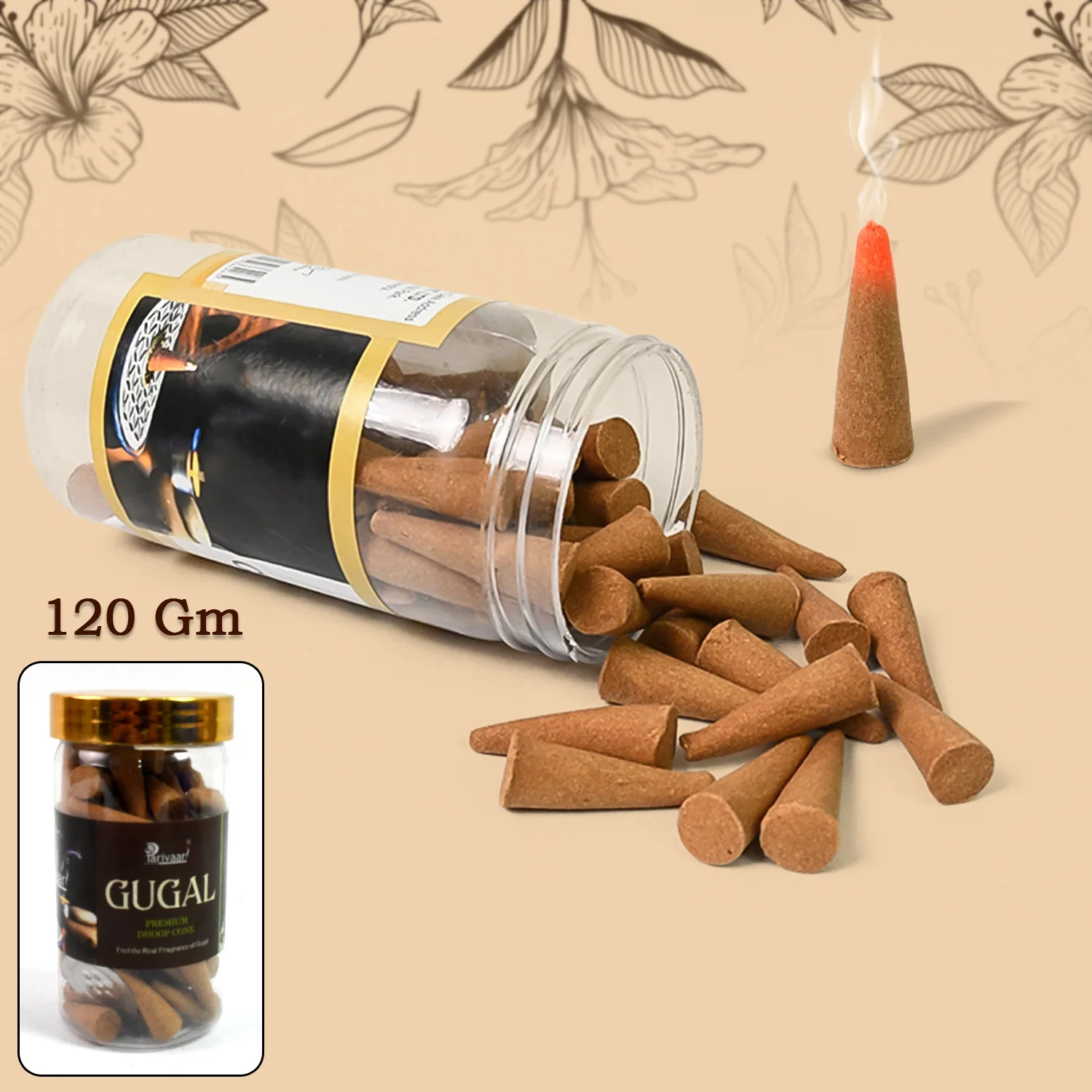 Mix Flavour Dhoop Cones, Premium Dhoop (120 GM/ Mix/ 1pc) - Image 5