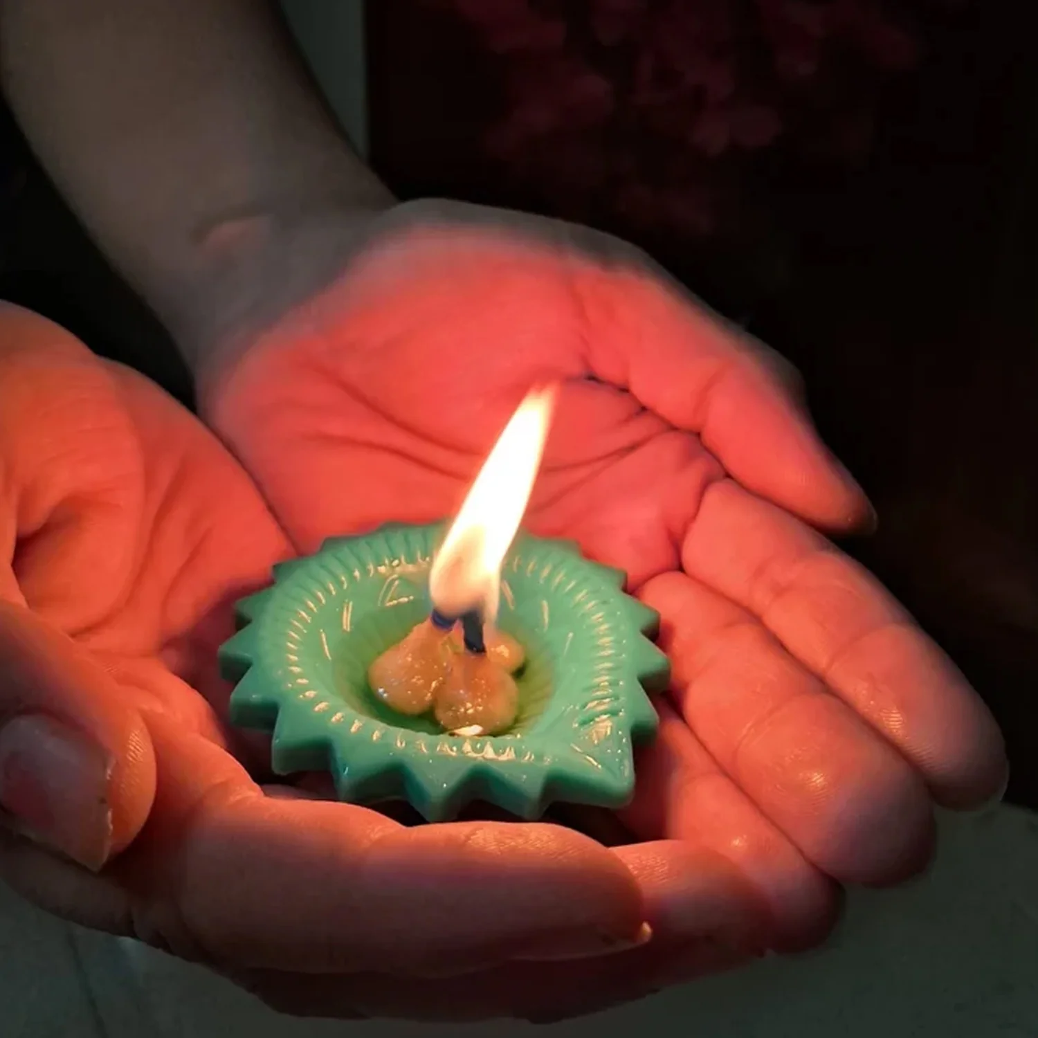 Silicone Diya for Diwali Attractive Design Colourful Diya Combo, Diwali (6 Pcs Set) - Image 4