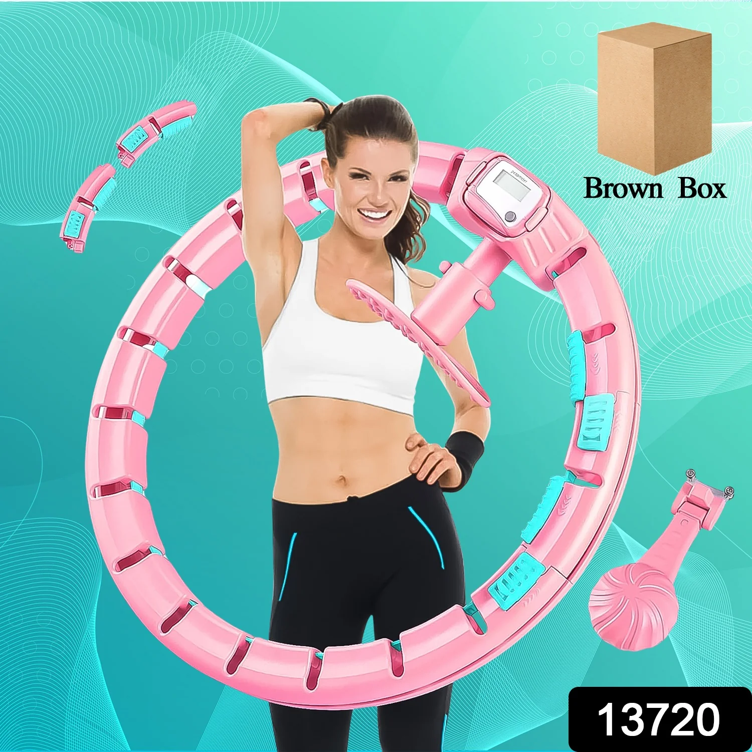 Smart Hula Hoops with Spinning Ball and Intelligent Counter (1 Pc) - Image 2