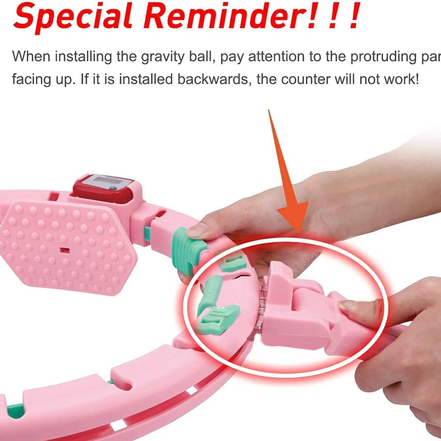 Smart Hula Hoops with Spinning Ball and Intelligent Counter (1 Pc) - Image 3
