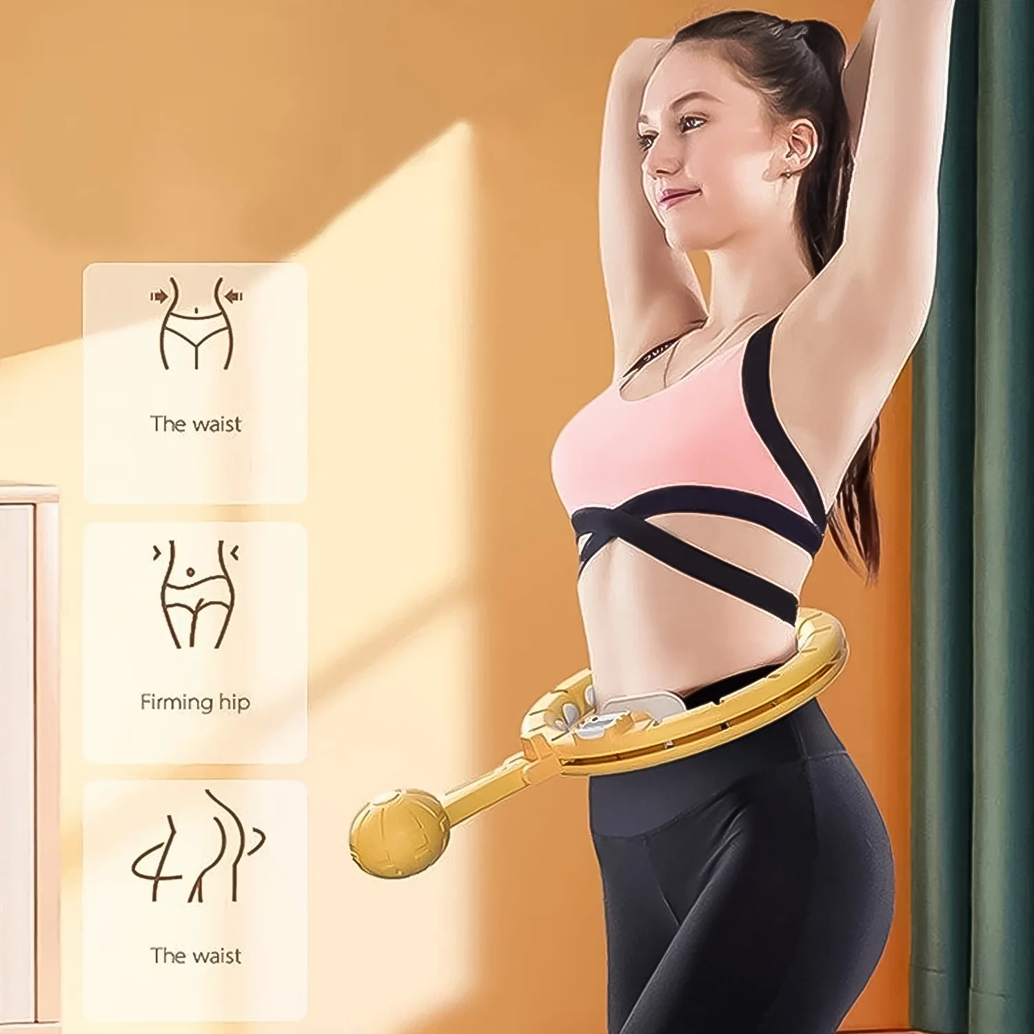 Smart Fitness Hula Hoops with Spinning Ball and Intelligent Counter (1 Pc / Loose) - Image 3