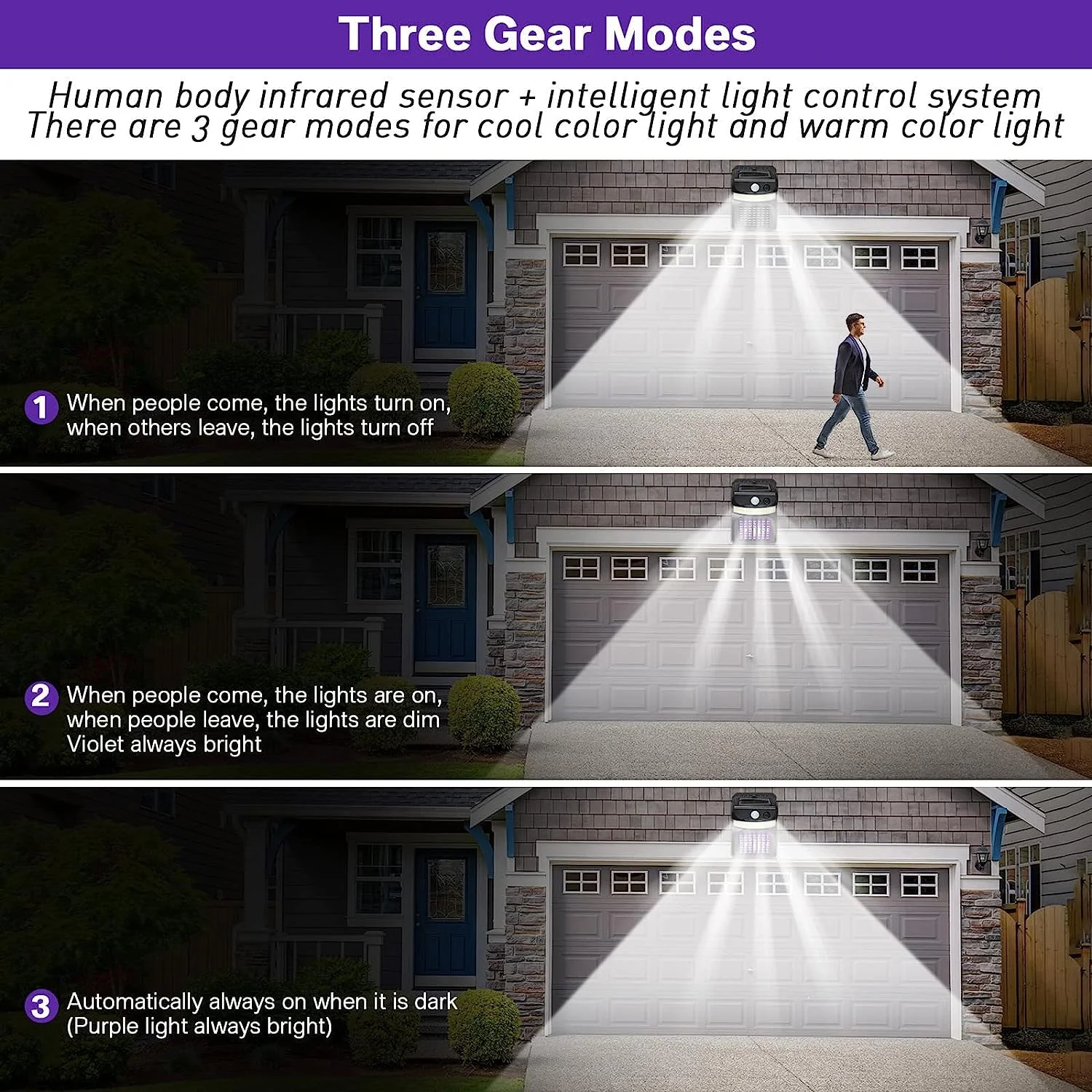 Bug Zapper Outdoor 2 in 1 Solar Mosquito Zapper Lamps (1 Pc) - Image 6
