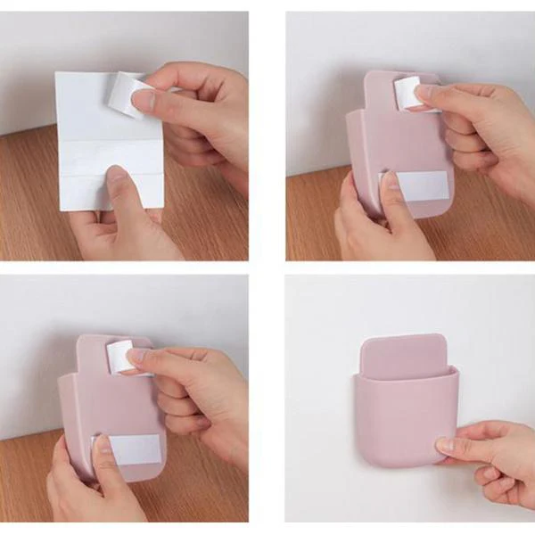 Wall Mounted Storage Case with Mobile Phone Charging Port Plug Holder - Pack of 4 Pcs - Image 5