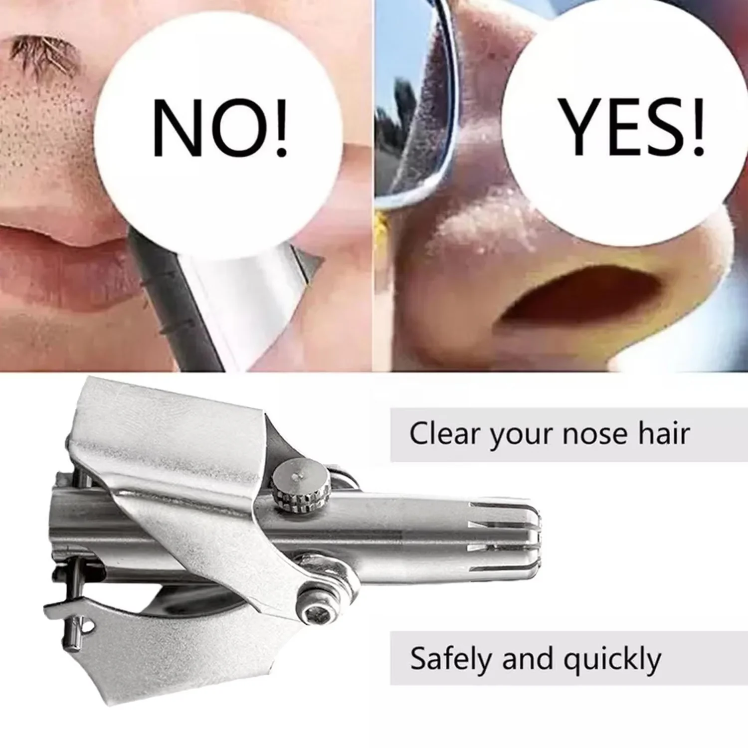 Nose Hair Clipper, Stainless Steel Hair Remover (1 Pc / With Brush & Plastic Case) - Image 6