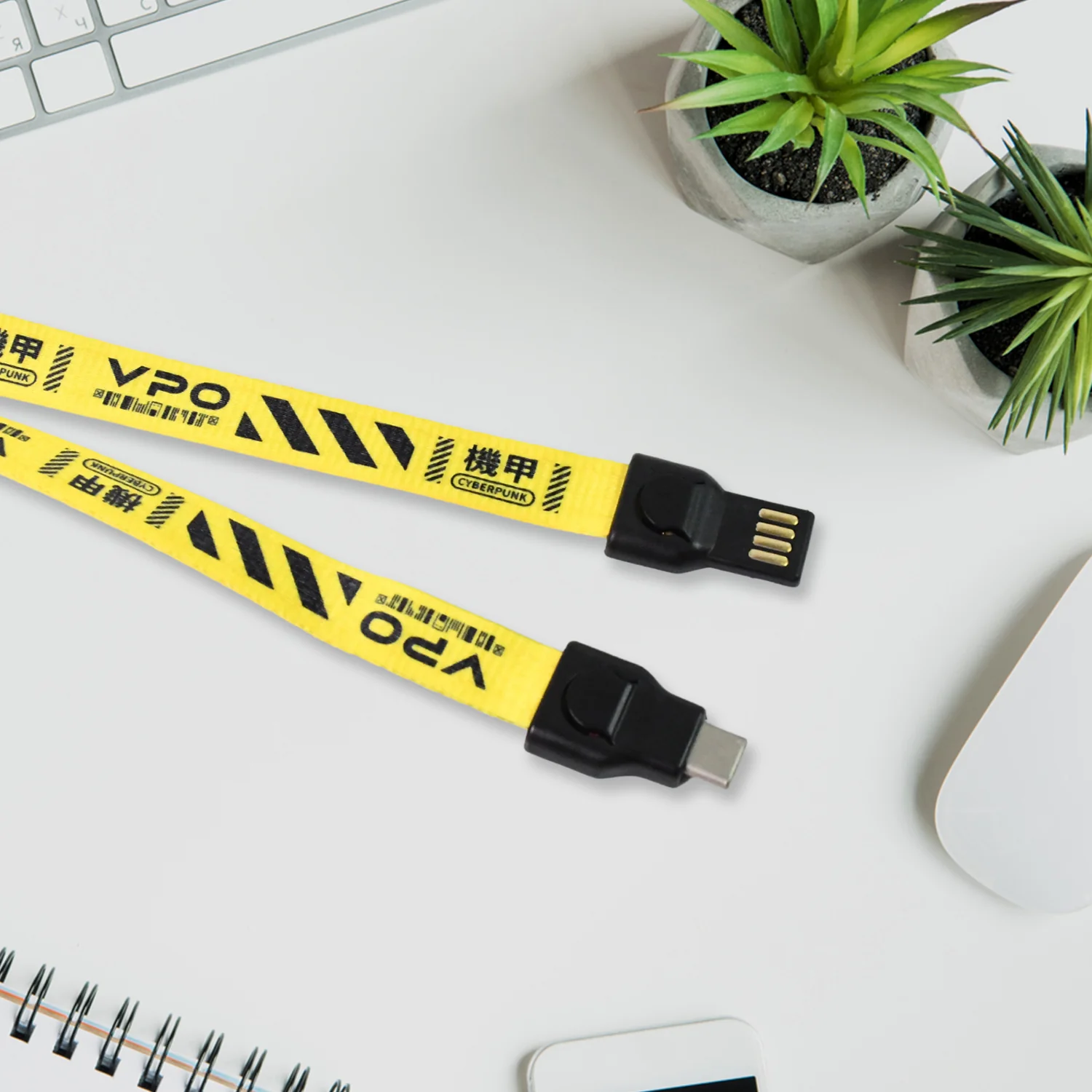 2 in 1 Lanyard Strap USB Charging Cable (1 Pc) - Image 6