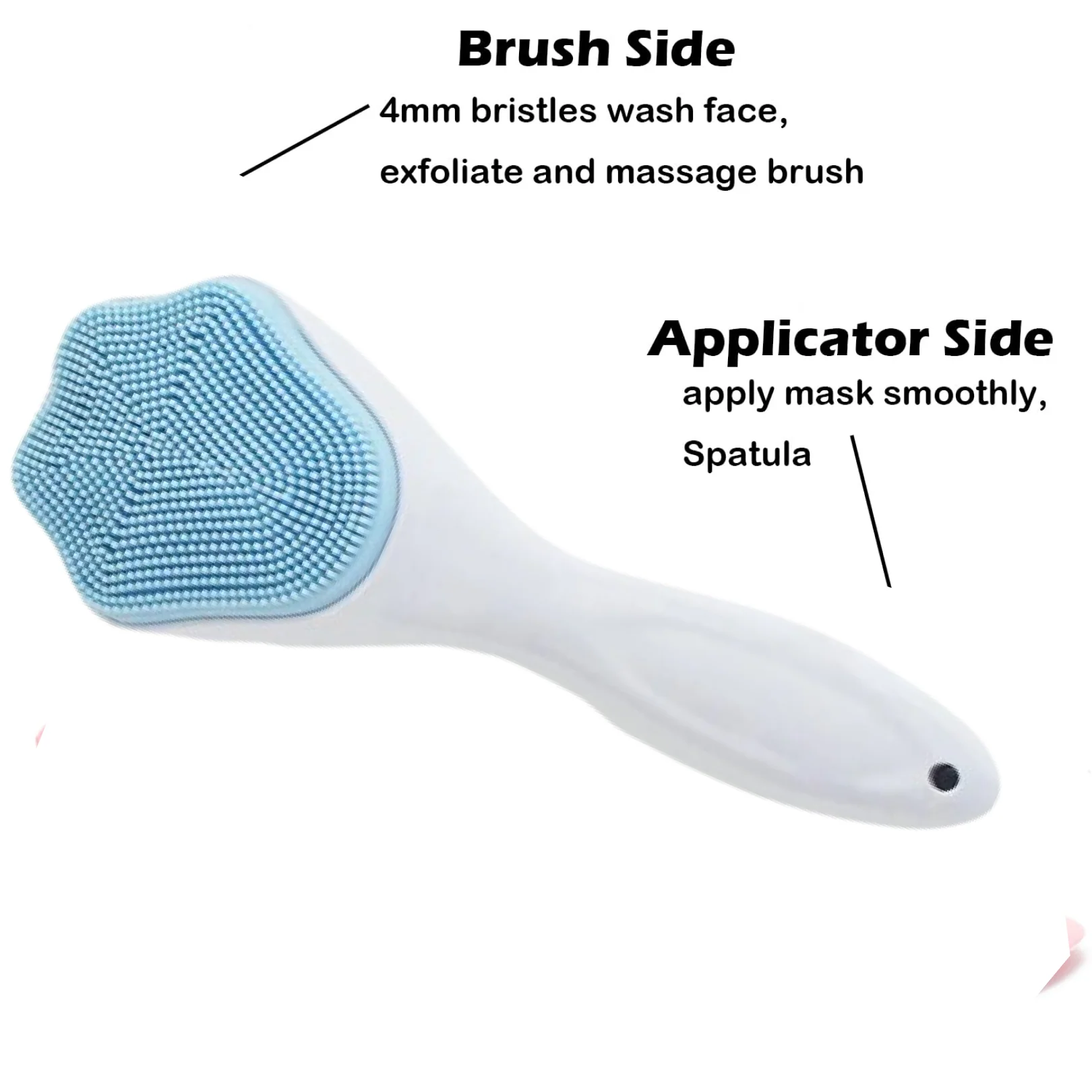 Silicone Face Scrubber Exfoliating Brush, Manual Handheld Facial Cleansing (1 Pc) - Image 3