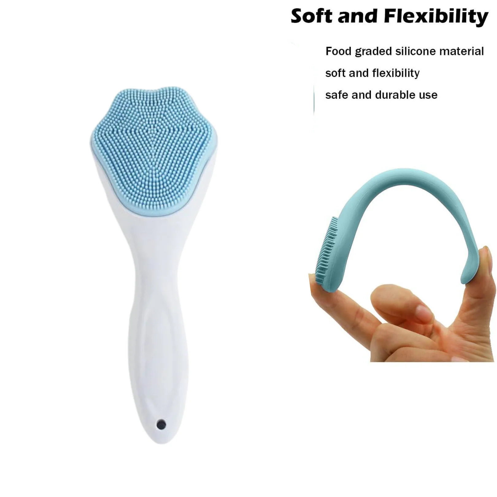 Silicone Face Scrubber Exfoliating Brush, Manual Handheld Facial Cleansing (1 Pc) - Image 8