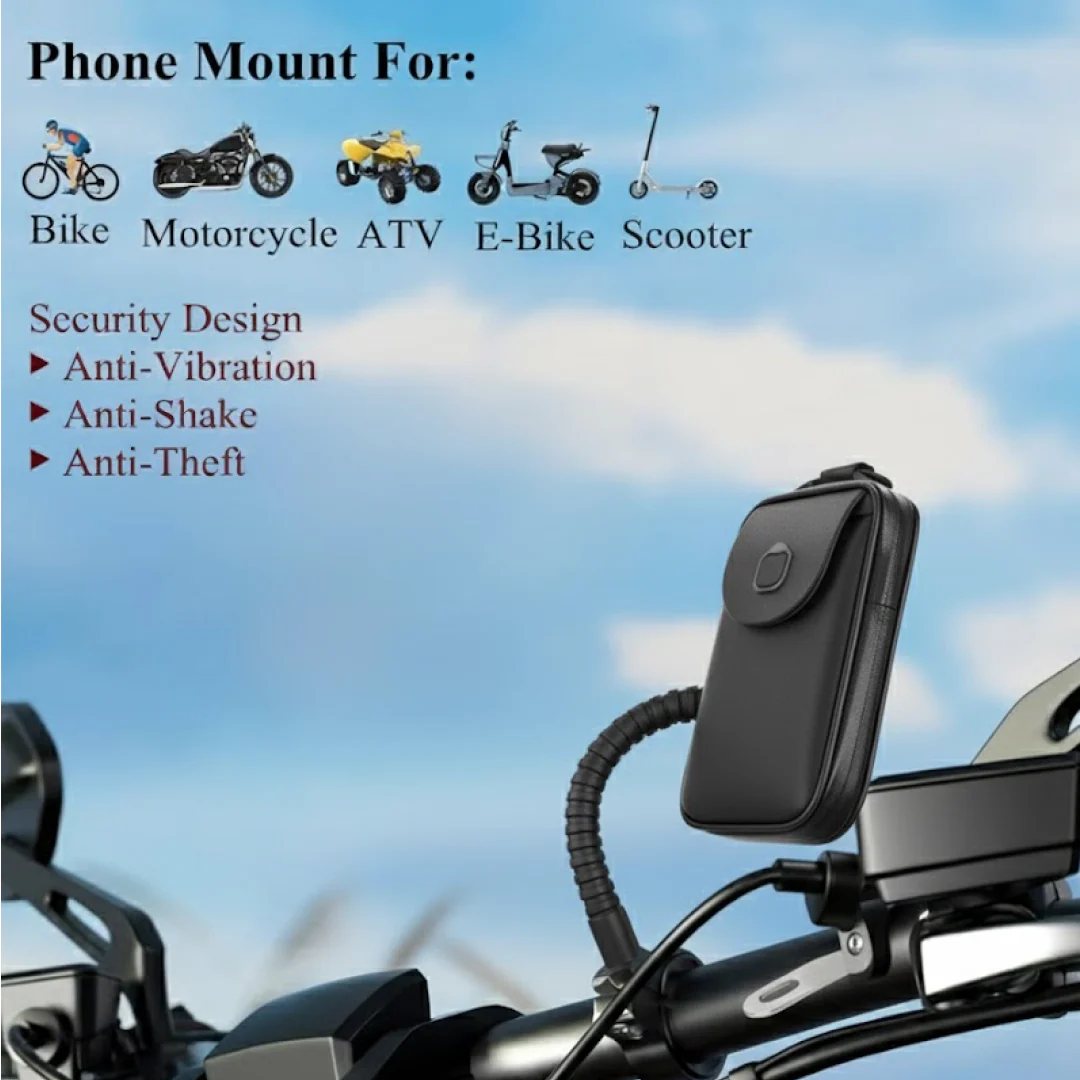 Phone Holder Case Weather Resistant Bike Mount (1 Pc) - Image 3
