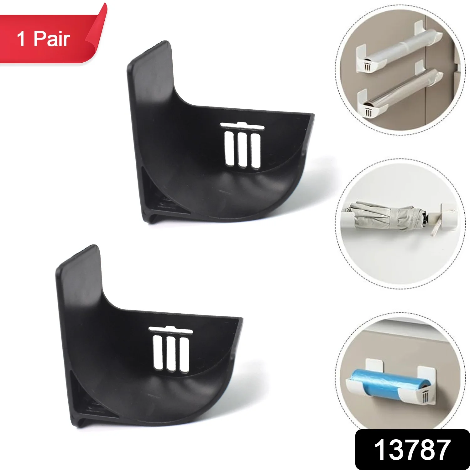 Trash Bag Holder, Wall Mounted Trash Bags Storage Rack (1 Pair) - Image 2