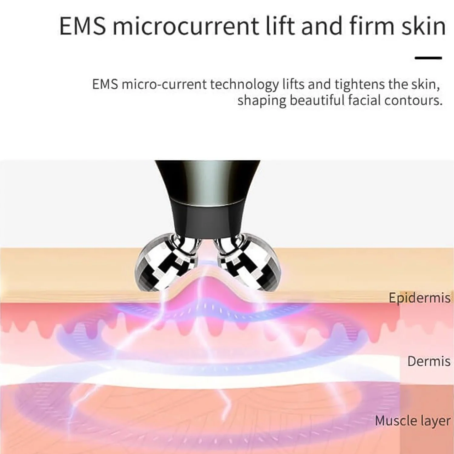 Microcurrent- Facial- Device, Micro current Face Massager Roller (1 Pc) - Image 4
