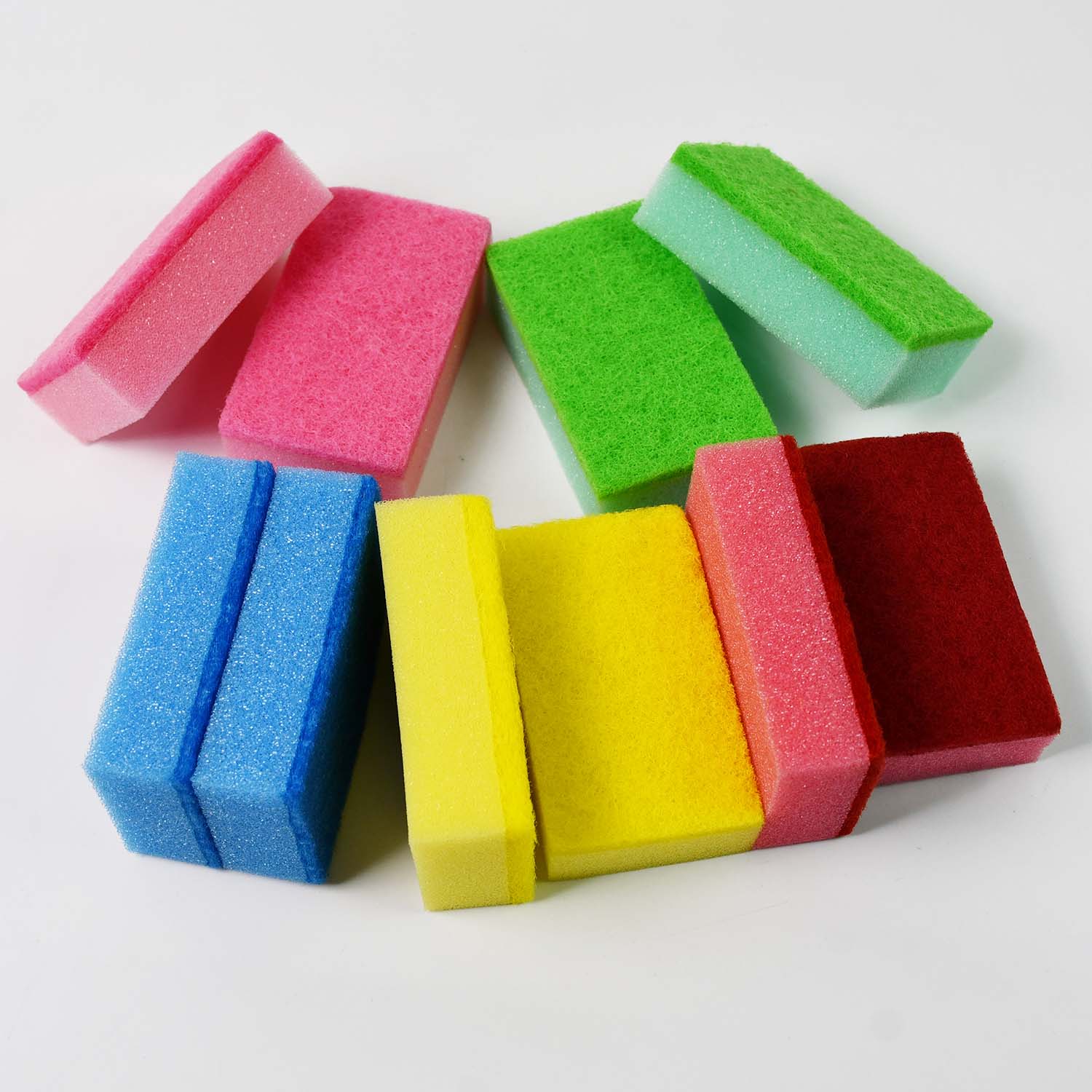 Multi-Purpose Multi Color Scratch Scrub Sponges (10 Pcs Set) - Image 5
