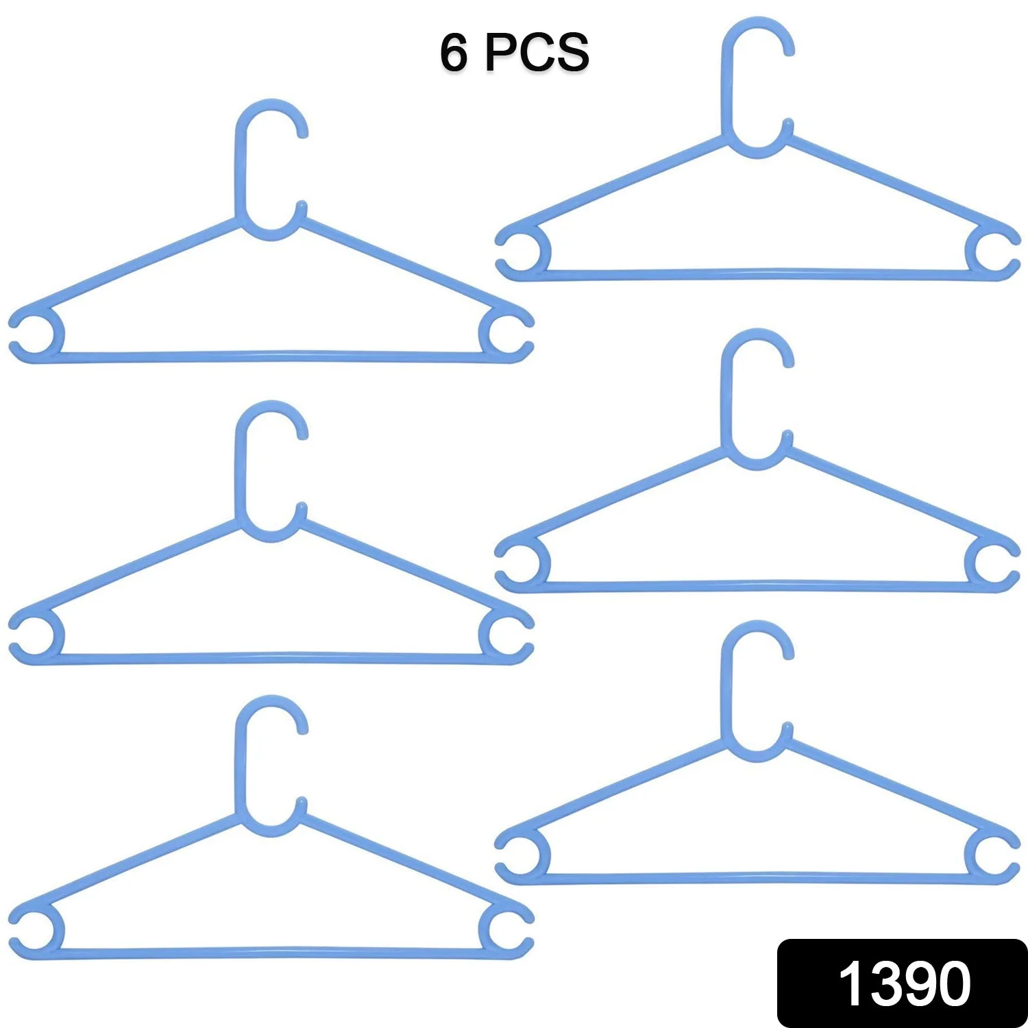 Plastic Clothes Hanger (Set of 6 Pieces) - Image 2