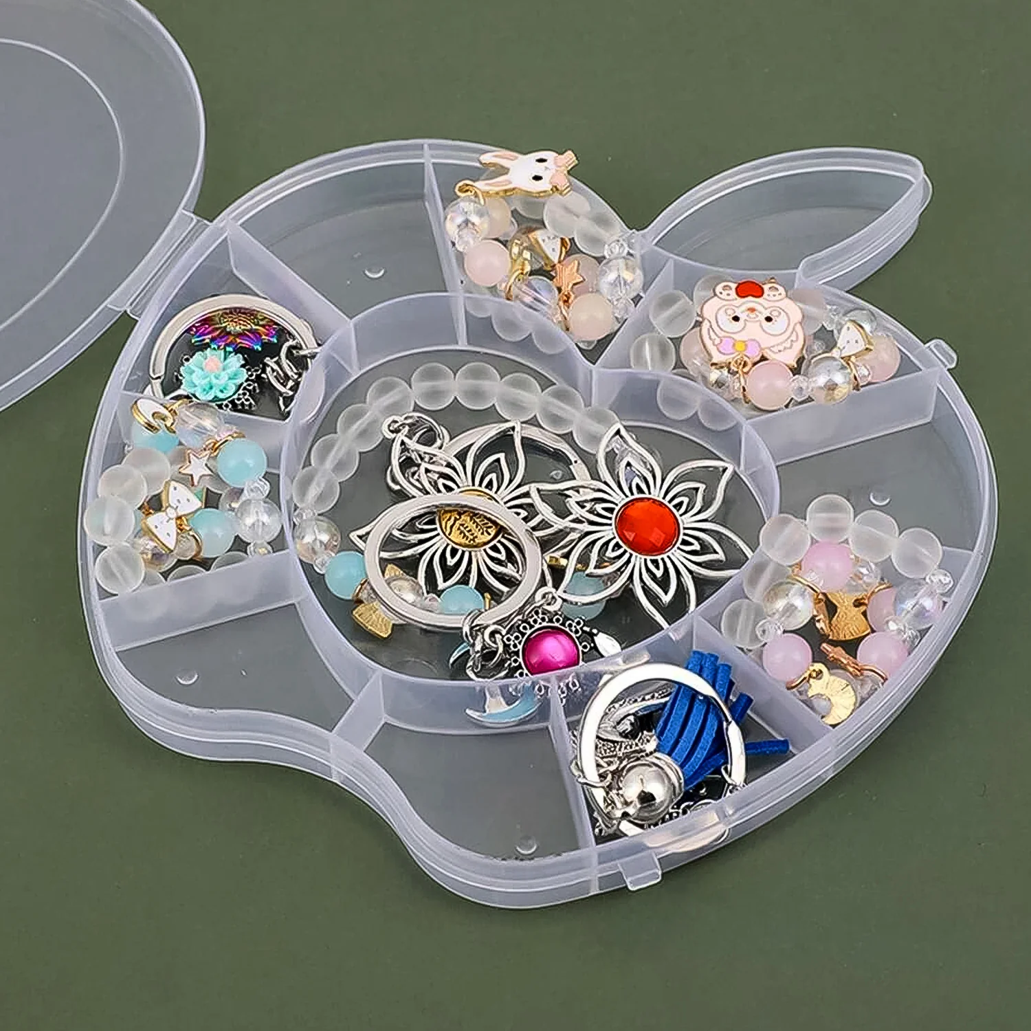 Plastic Apple Shape Jewellery Storage Box (1 Pc) - Image 3