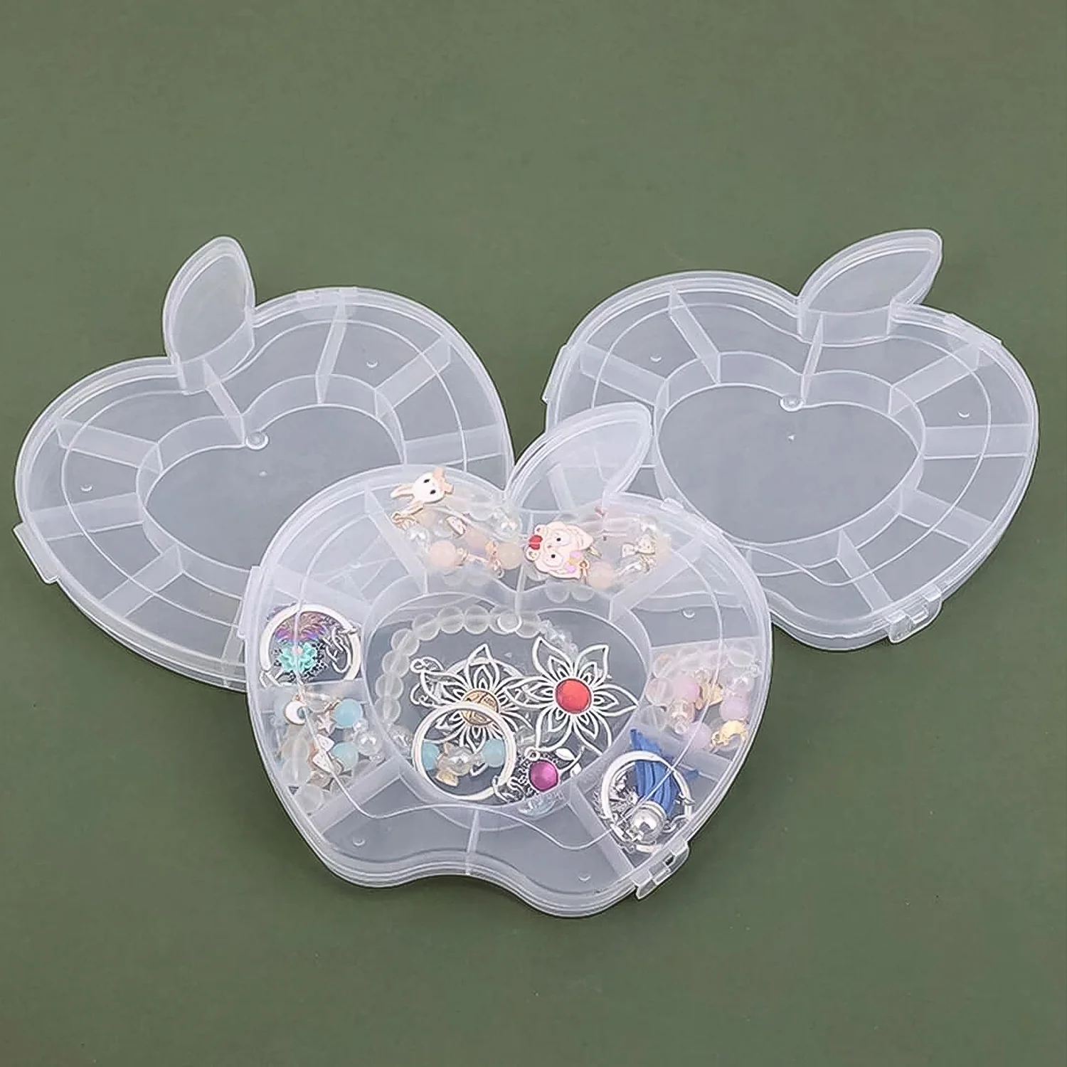 Plastic Apple Shape Jewellery Storage Box (1 Pc) - Image 7