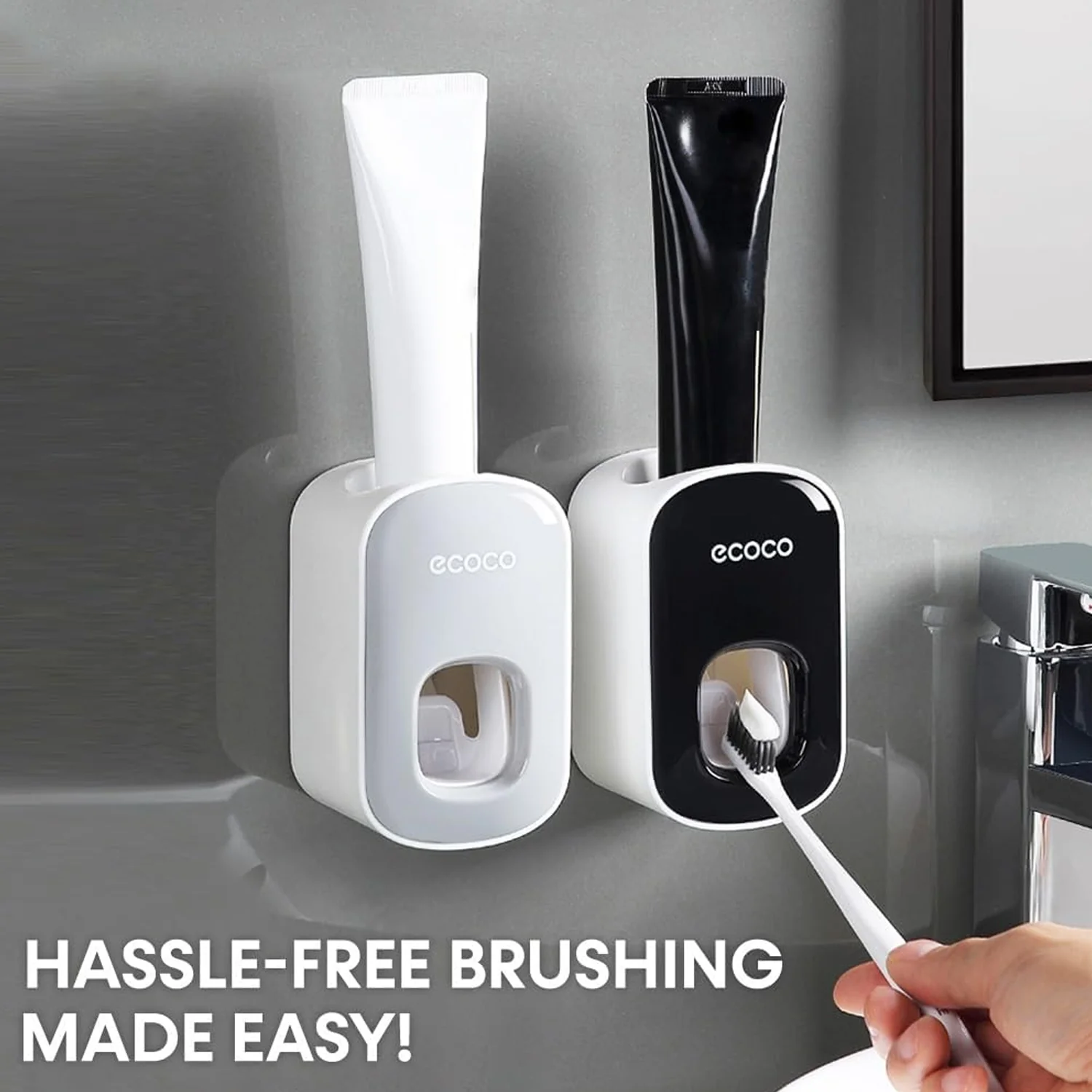 ABS Automatic Toothpaste Dispenser Space Saving for Home Bath Accessory (1 Pc) - Image 4