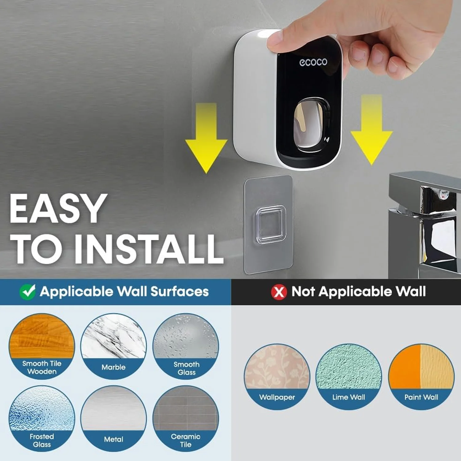 ABS Automatic Toothpaste Dispenser Space Saving for Home Bath Accessory (1 Pc) - Image 6