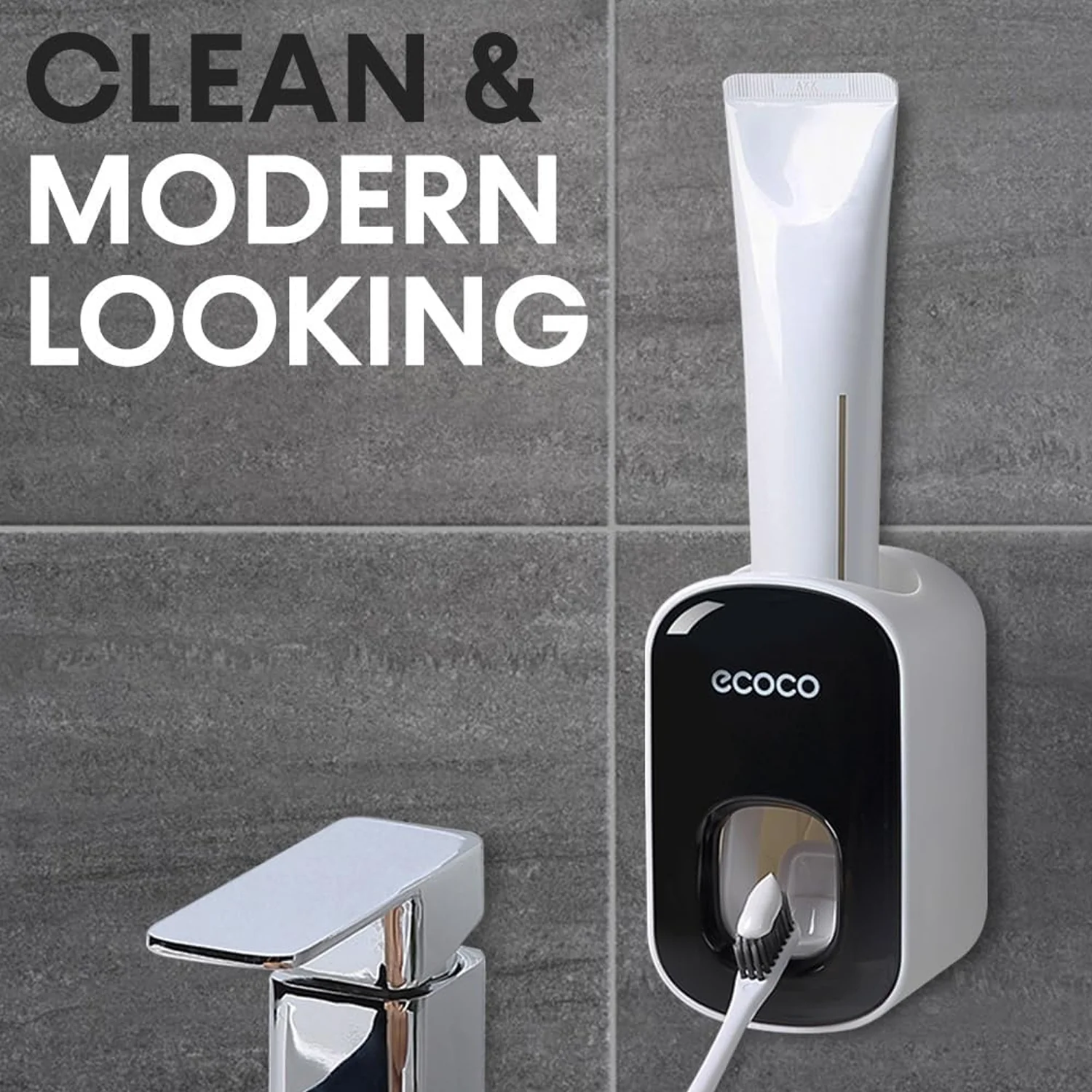 ABS Automatic Toothpaste Dispenser Space Saving for Home Bath Accessory (1 Pc) - Image 8