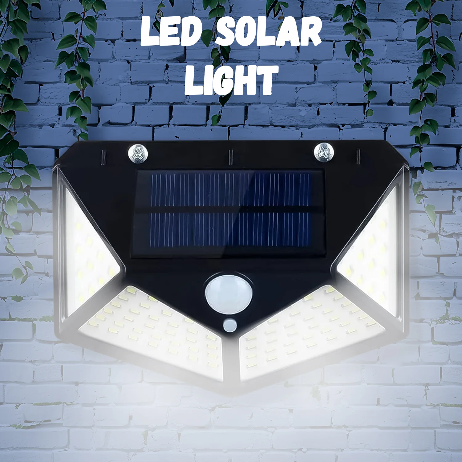 Outdoor Solar Lamp 100 LED Solar Light PIR Motion Sensor Wall Light ( 1 Pc) - Image 3
