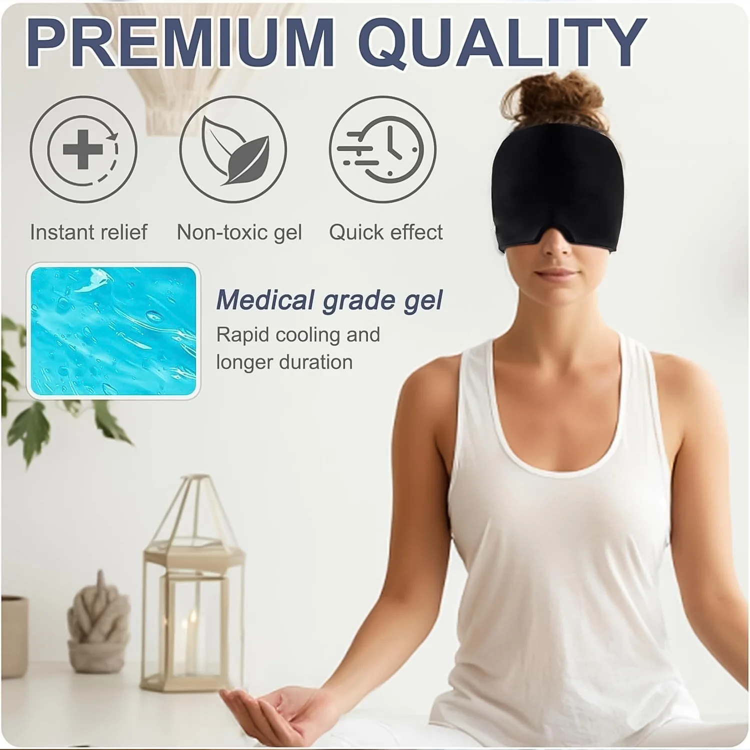 Headache Relief Hat Migraine Cap (1 pc / Black color) - Image 4
