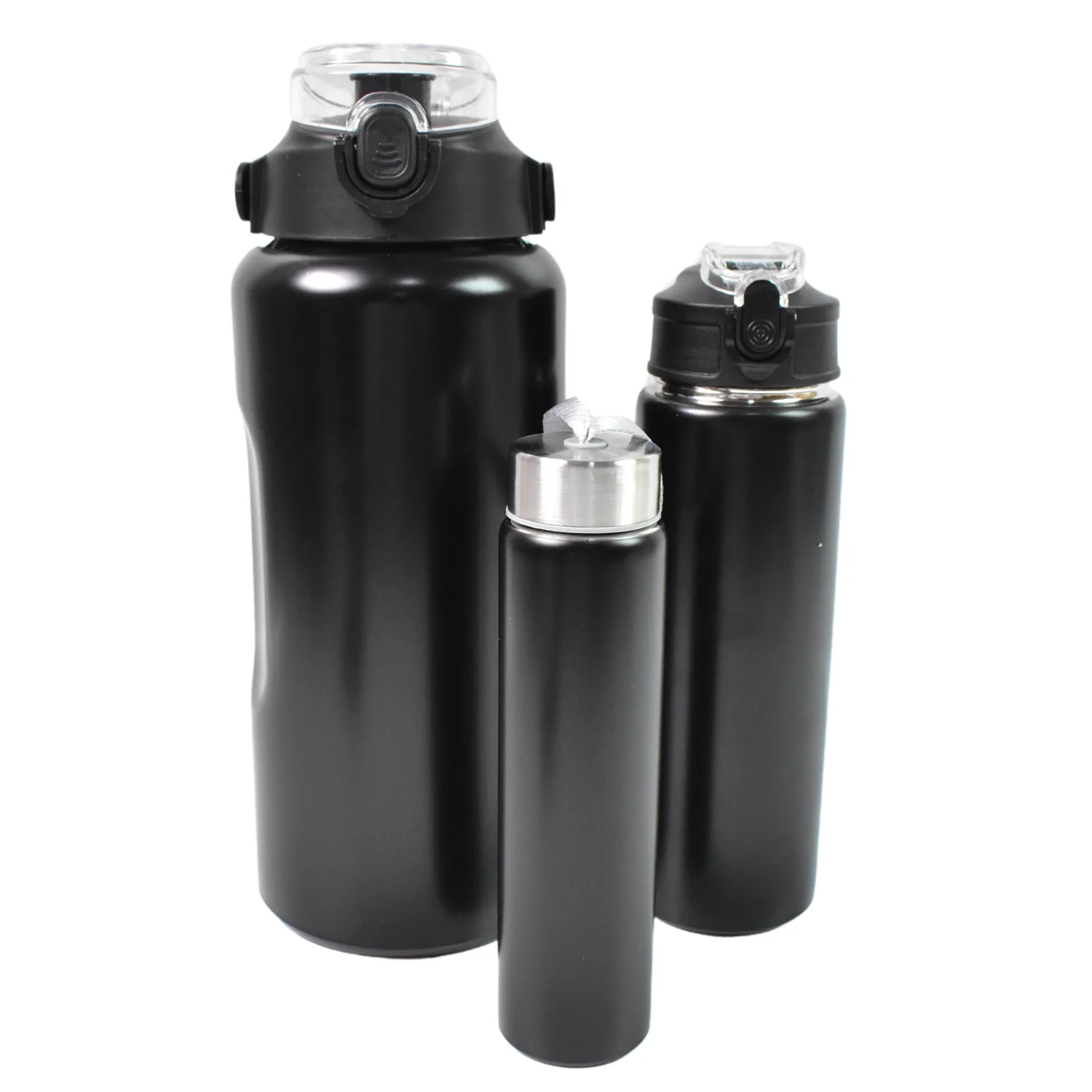 3 in 1 Stainless Steel Insulated Water Bottle – Double Wall Vacuum (3 Pcs Set) - Image 5
