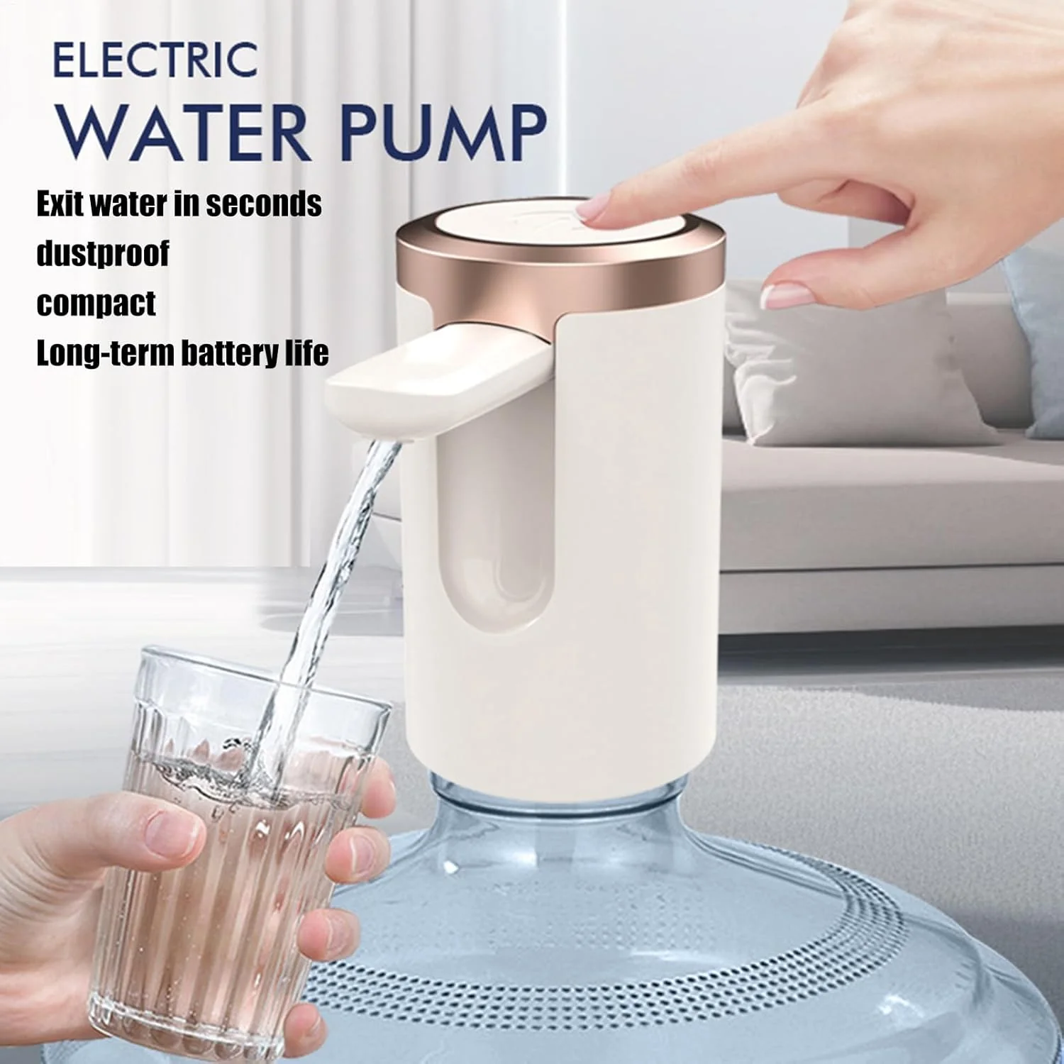 USB Rechargeable Automatic Water Dispenser for 20 Litre Bottle (1 Pc) - Image 3