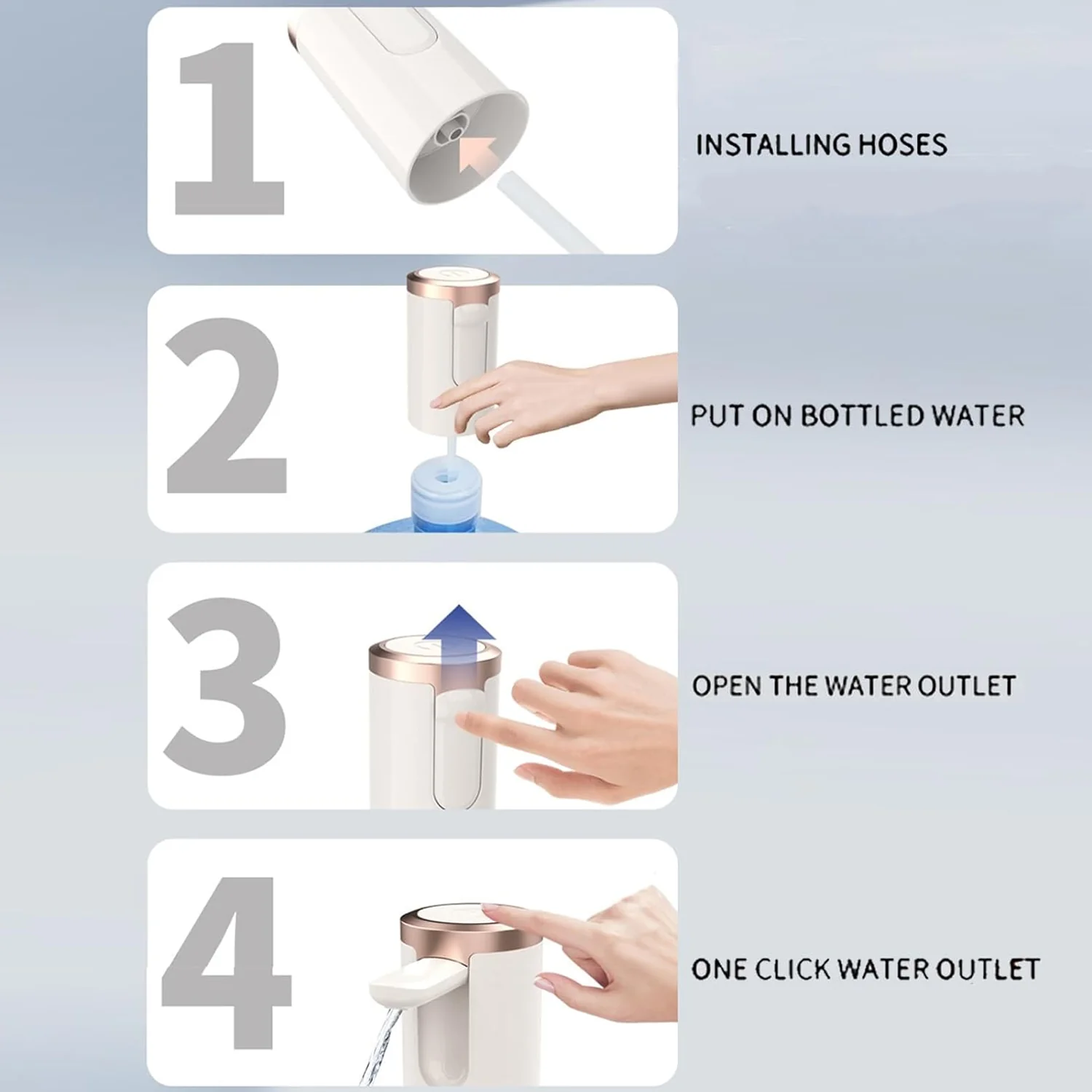 USB Rechargeable Automatic Water Dispenser for 20 Litre Bottle (1 Pc) - Image 6
