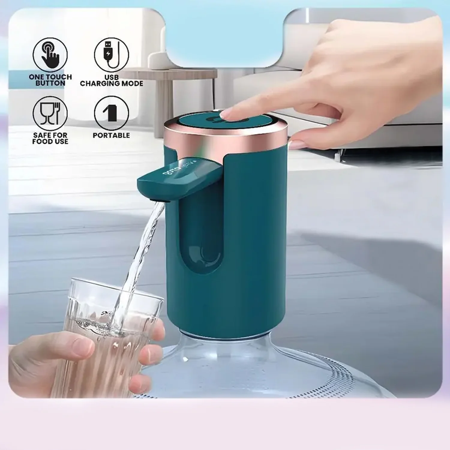 USB Rechargeable Automatic Water Dispenser for 20 Litre Bottle (1 Pc) - Image 8