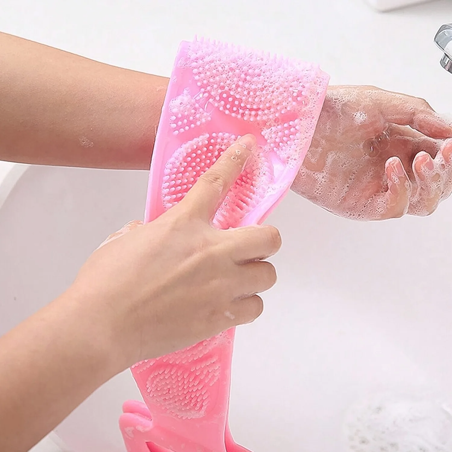 Silicone Body Back Scrubber – Double-Sided Bath Brush for Deep Cleaning - Image 4